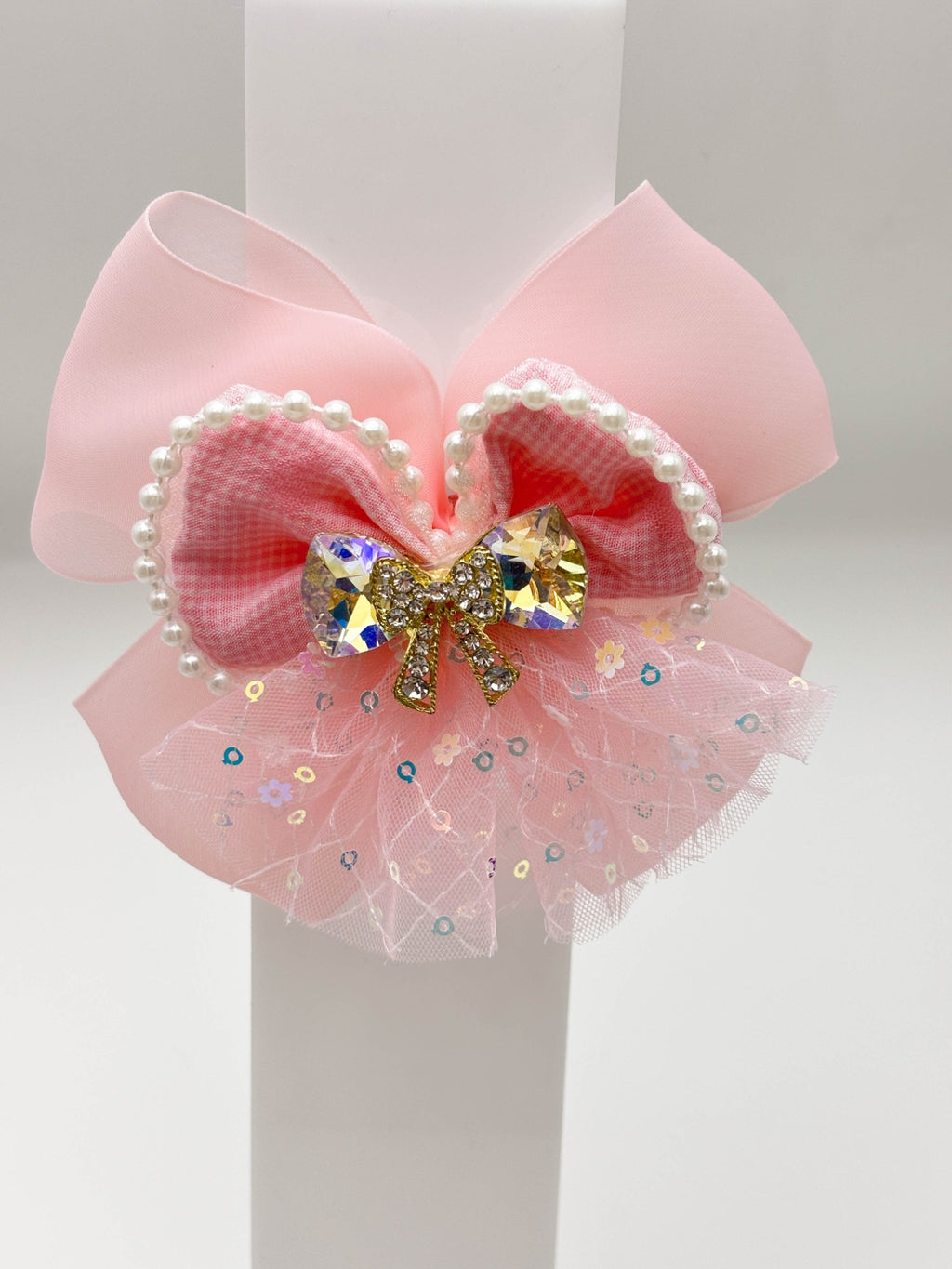 Pearl Bow Hair Claw Clip
