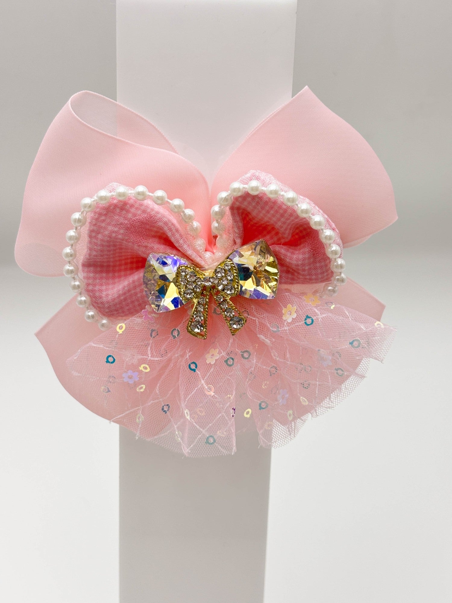 Pearl Bow Hair Claw Clip
