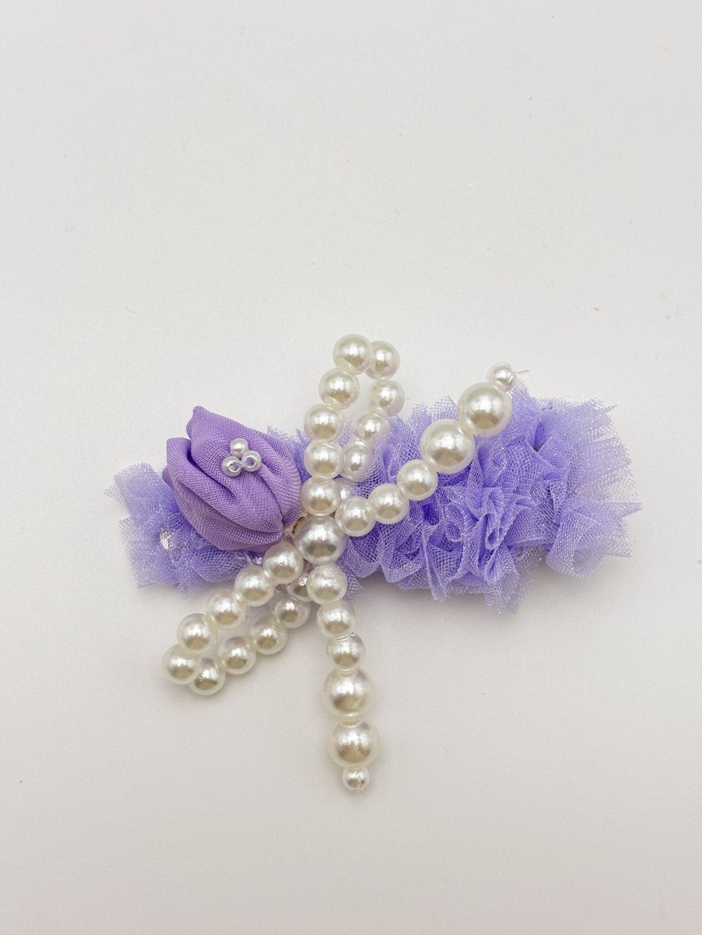 Pearl Cross Hair Clip