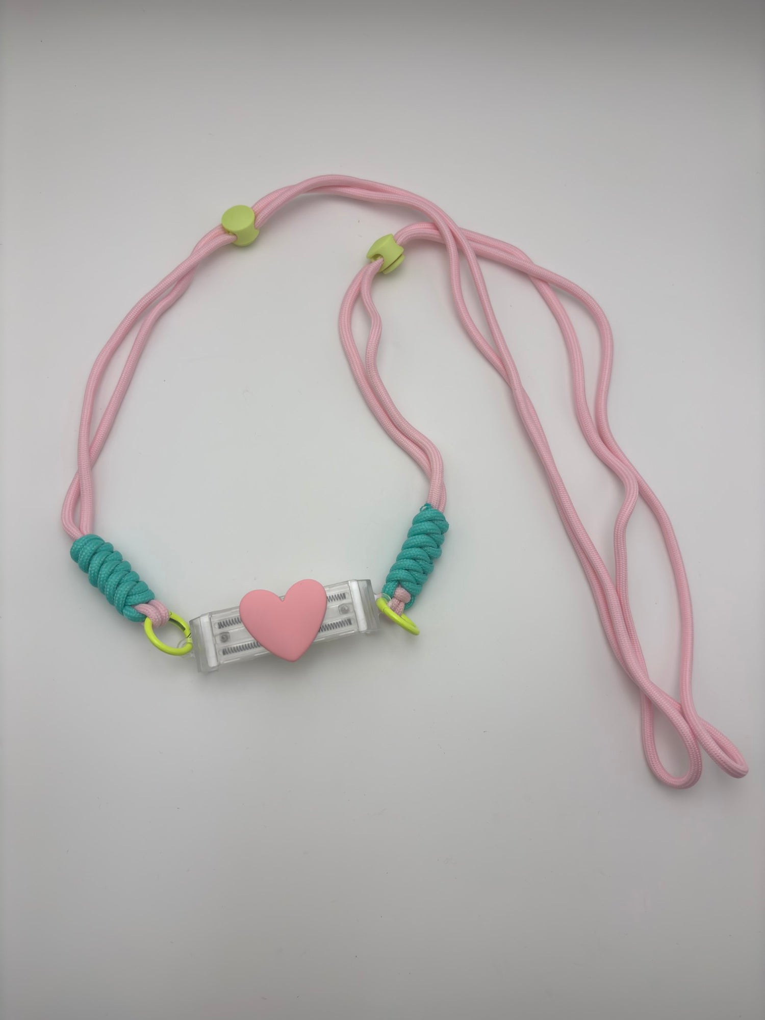 Pastel Heart Phone Lanyard – Cute Adjustable Neck Strap