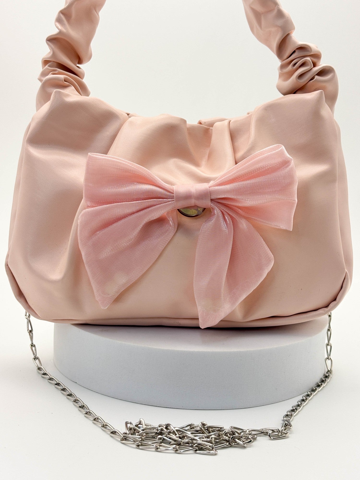 Cute Bow Mini Shoulder Bag for Girls – Soft Aesthetic Handbag
