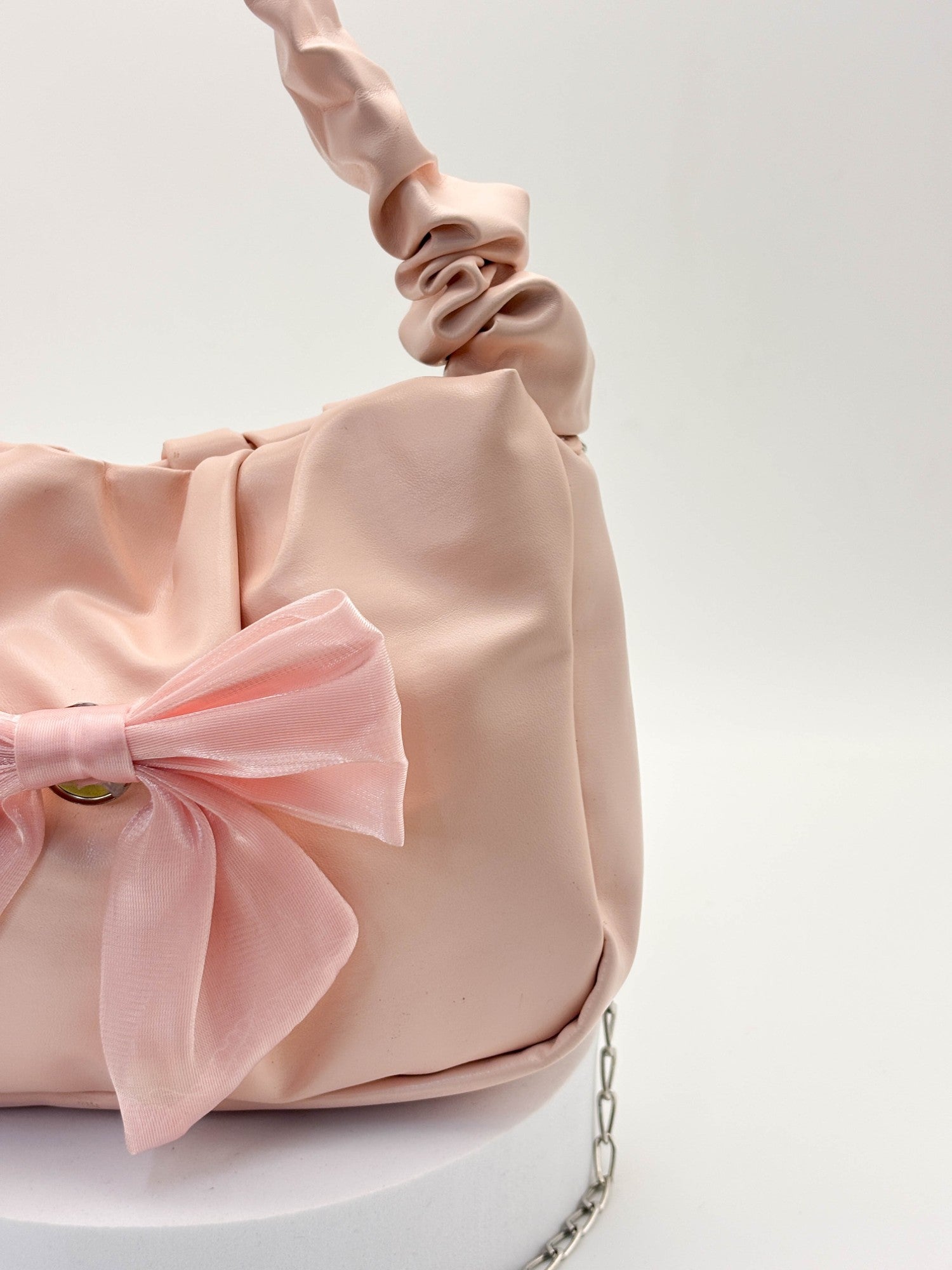 Cute Bow Mini Shoulder Bag for Girls – Soft Aesthetic Handbag