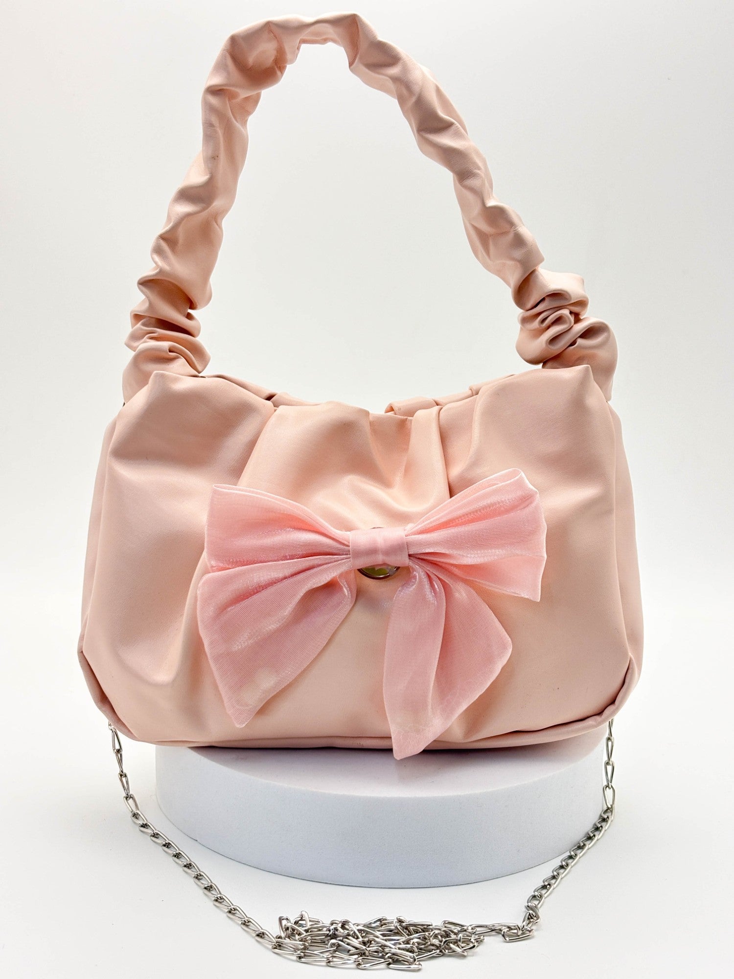 Cute Bow Mini Shoulder Bag for Girls – Soft Aesthetic Handbag