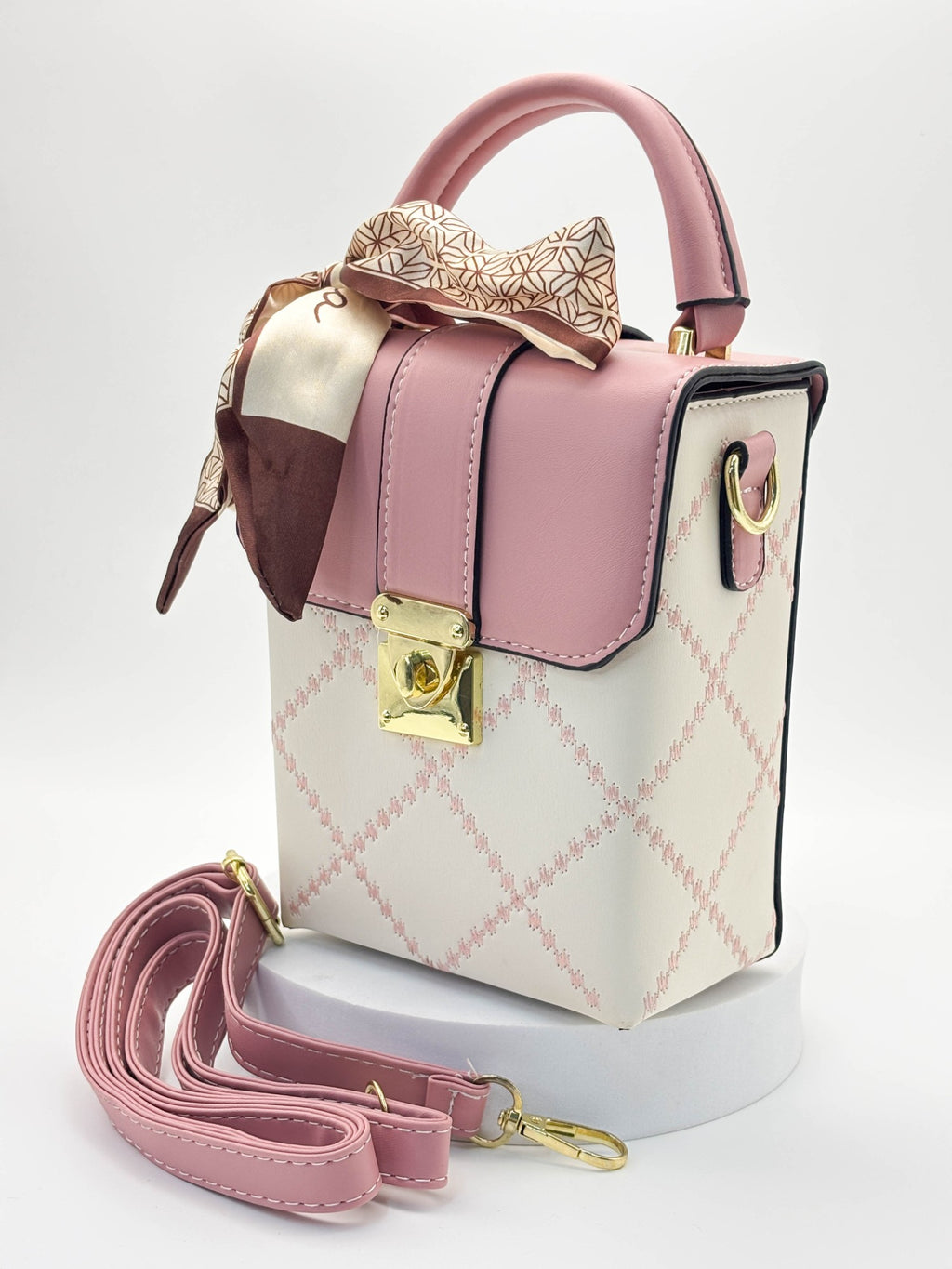 Cute Mini Box Sling Bag for Girls – Bow Detail Crossbody Bag