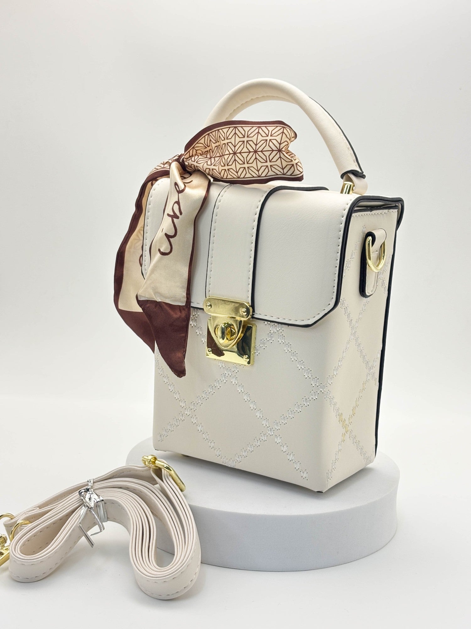 Cute Mini Box Sling Bag for Girls – Bow Detail Crossbody Bag