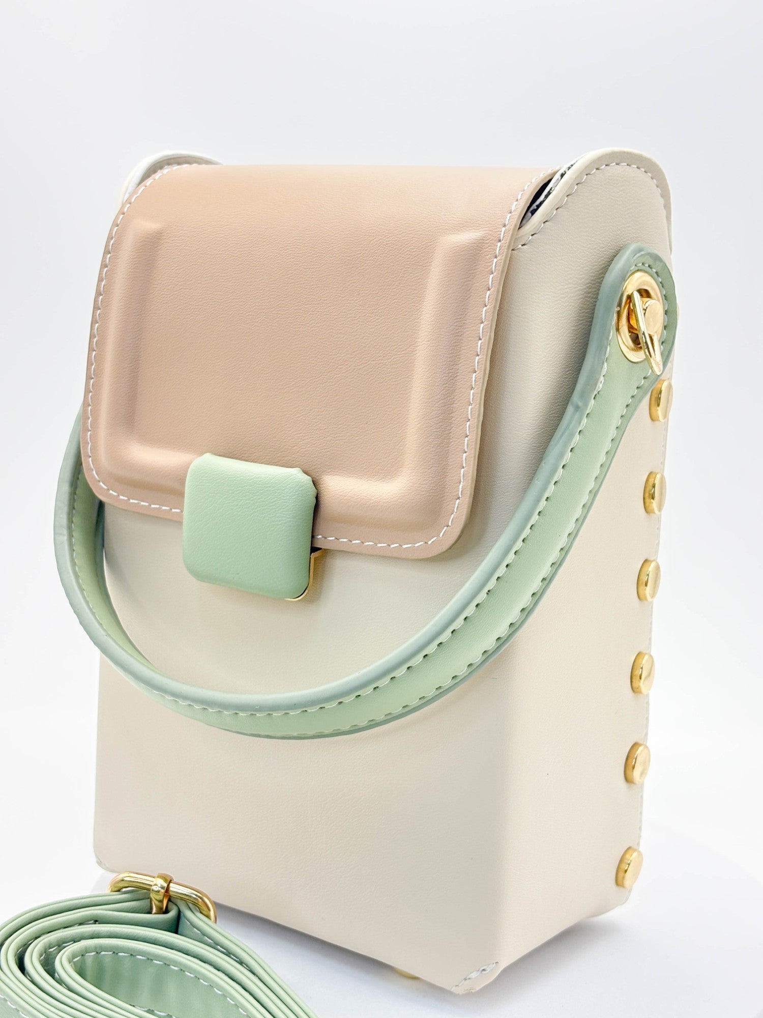 Pastel Mini Sling Bag for Girls – Trendy Box Crossbody Bag