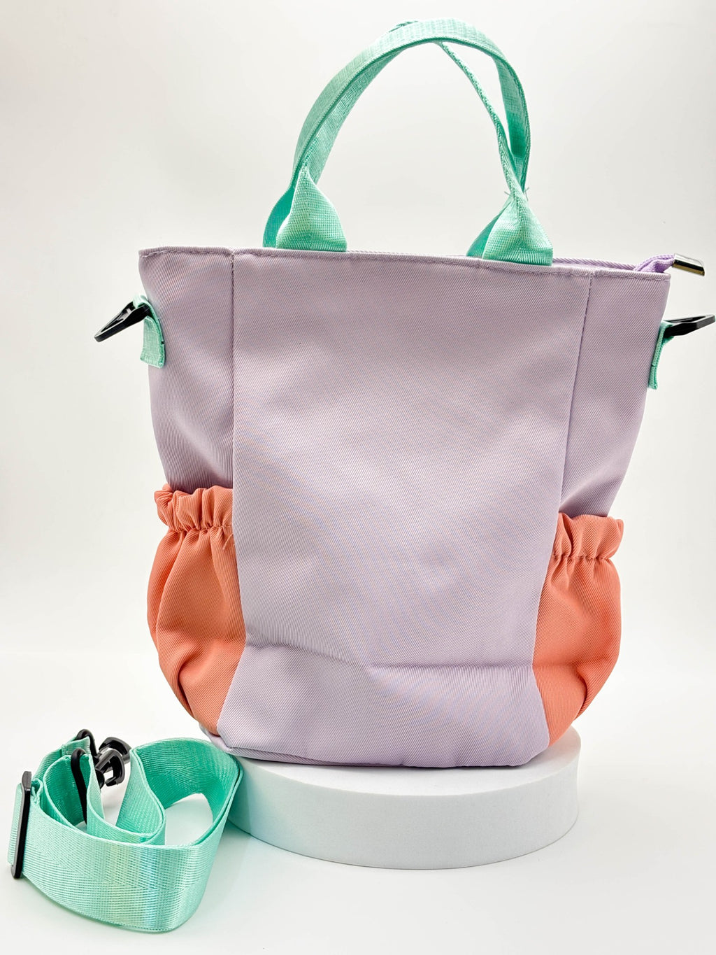 Cute Colorblock Tote Bag  – Trendy Mini Shoulder Bag with Strap