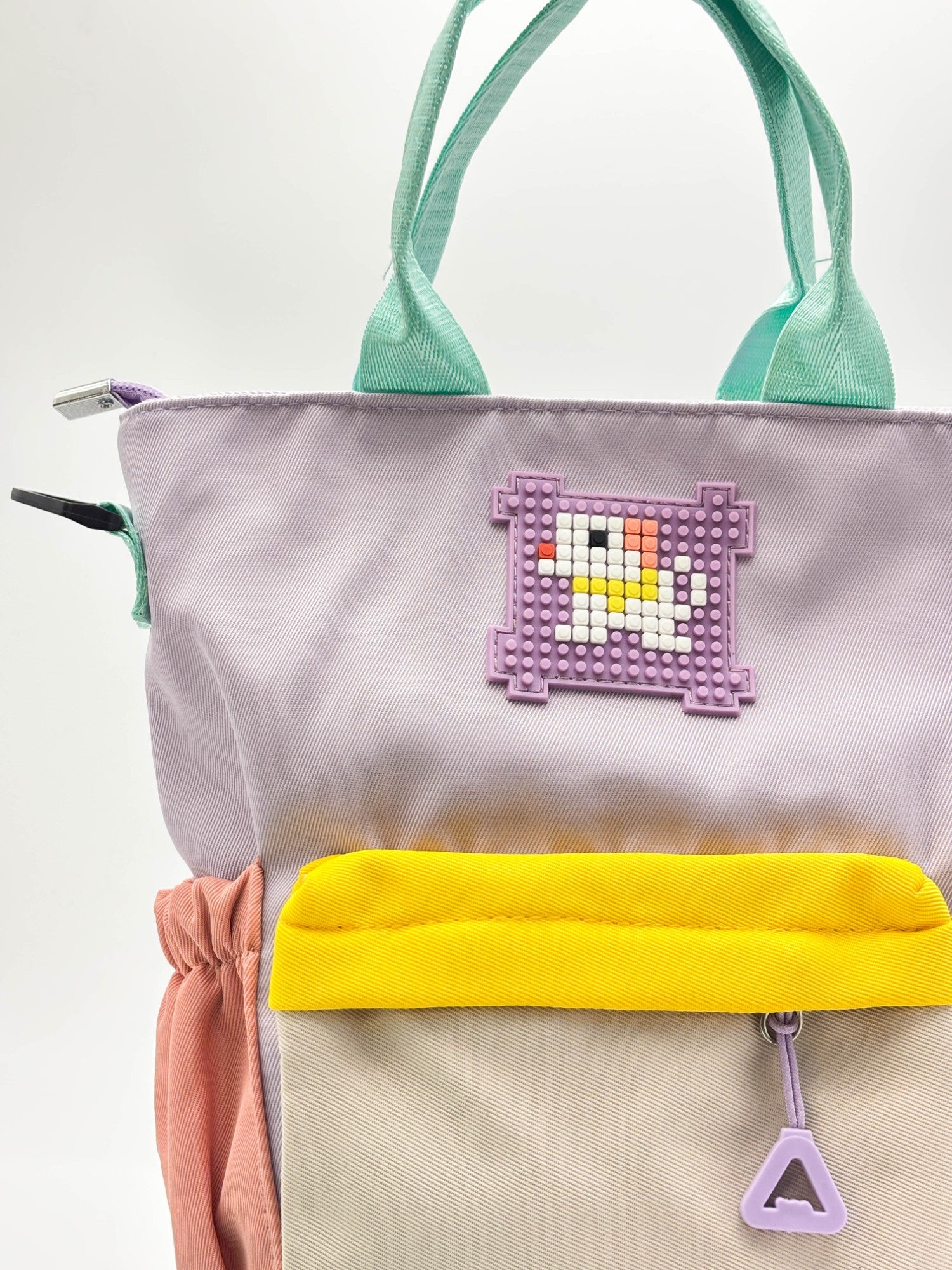 Cute Colorblock Tote Bag  – Trendy Mini Shoulder Bag with Strap