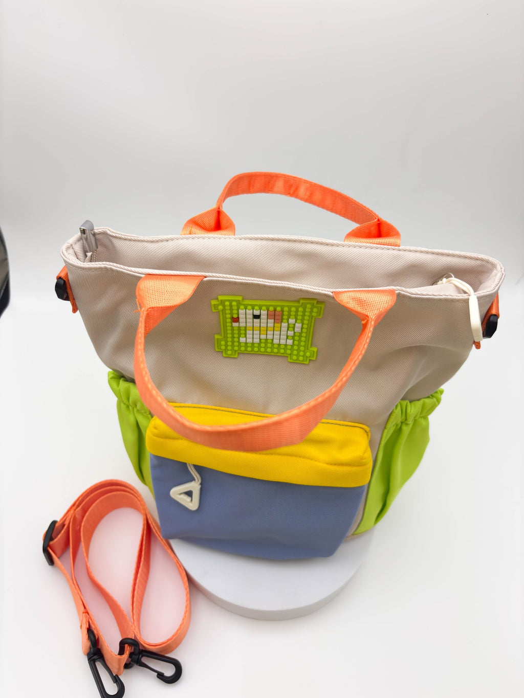 Cute Colorblock Tote Bag  – Trendy Mini Shoulder Bag with Strap