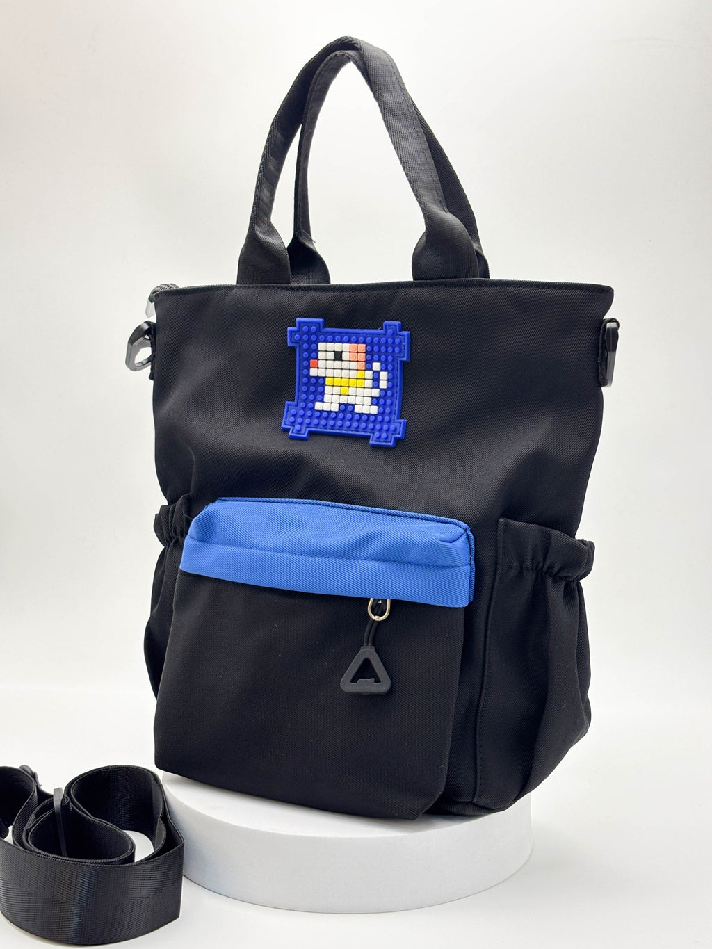 Cute Colorblock Tote Bag  – Trendy Mini Shoulder Bag with Strap