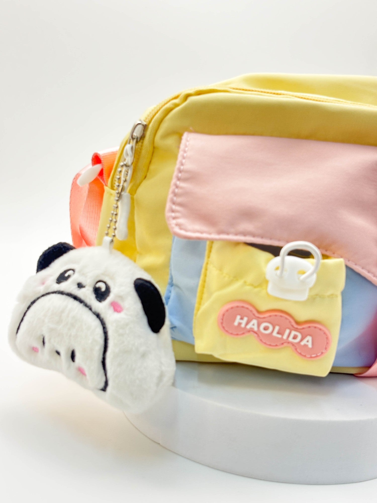 Cute Pastel Mini Sling Bag for Girls – Aesthetic Crossbody Bag with Plush Charm
