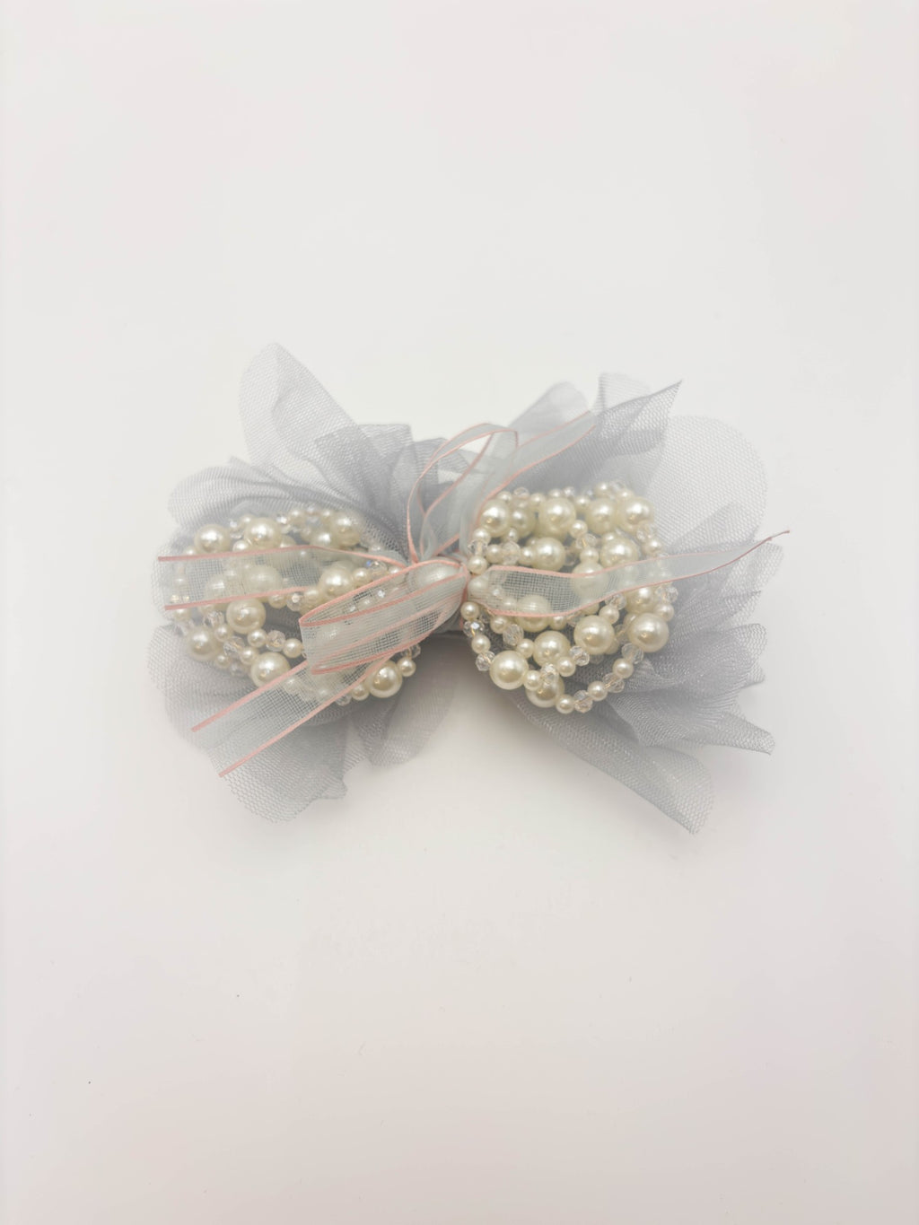 Blush Pearl Tulle Hair Clip | Petite & Posh