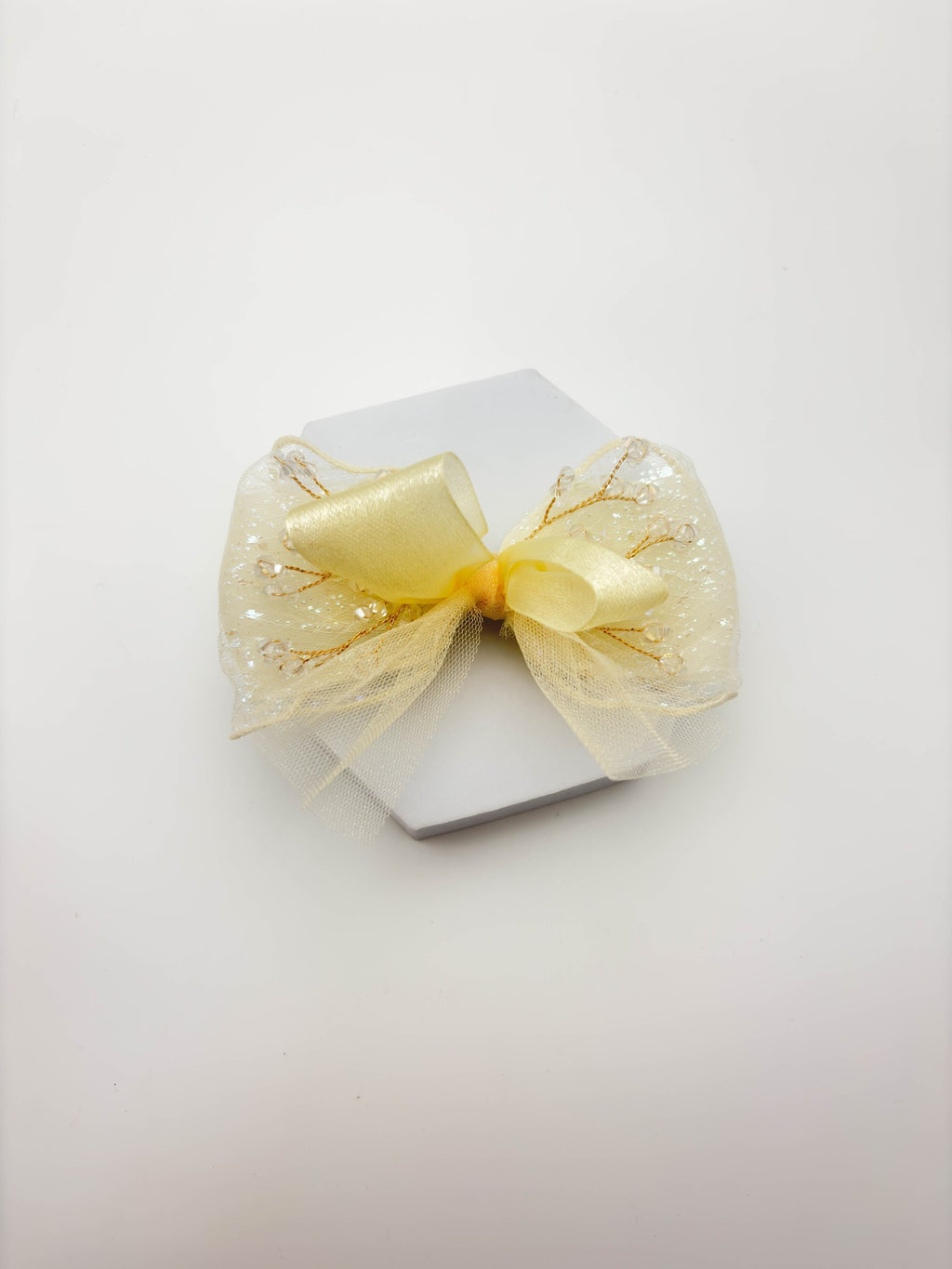 Golden Organza Bow | Petite & Posh