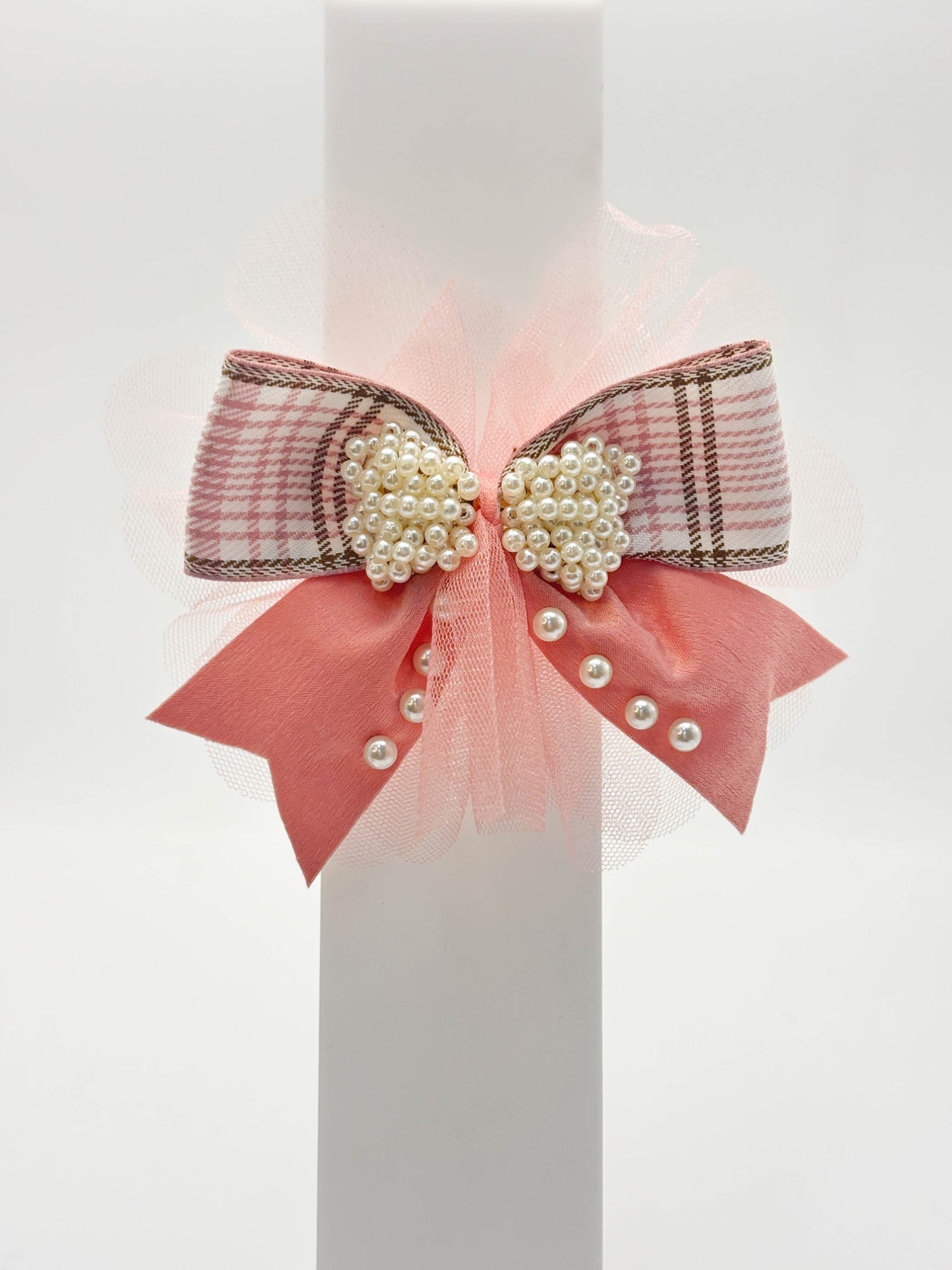 Plaid Crystal Hair Bow | Petite & Posh