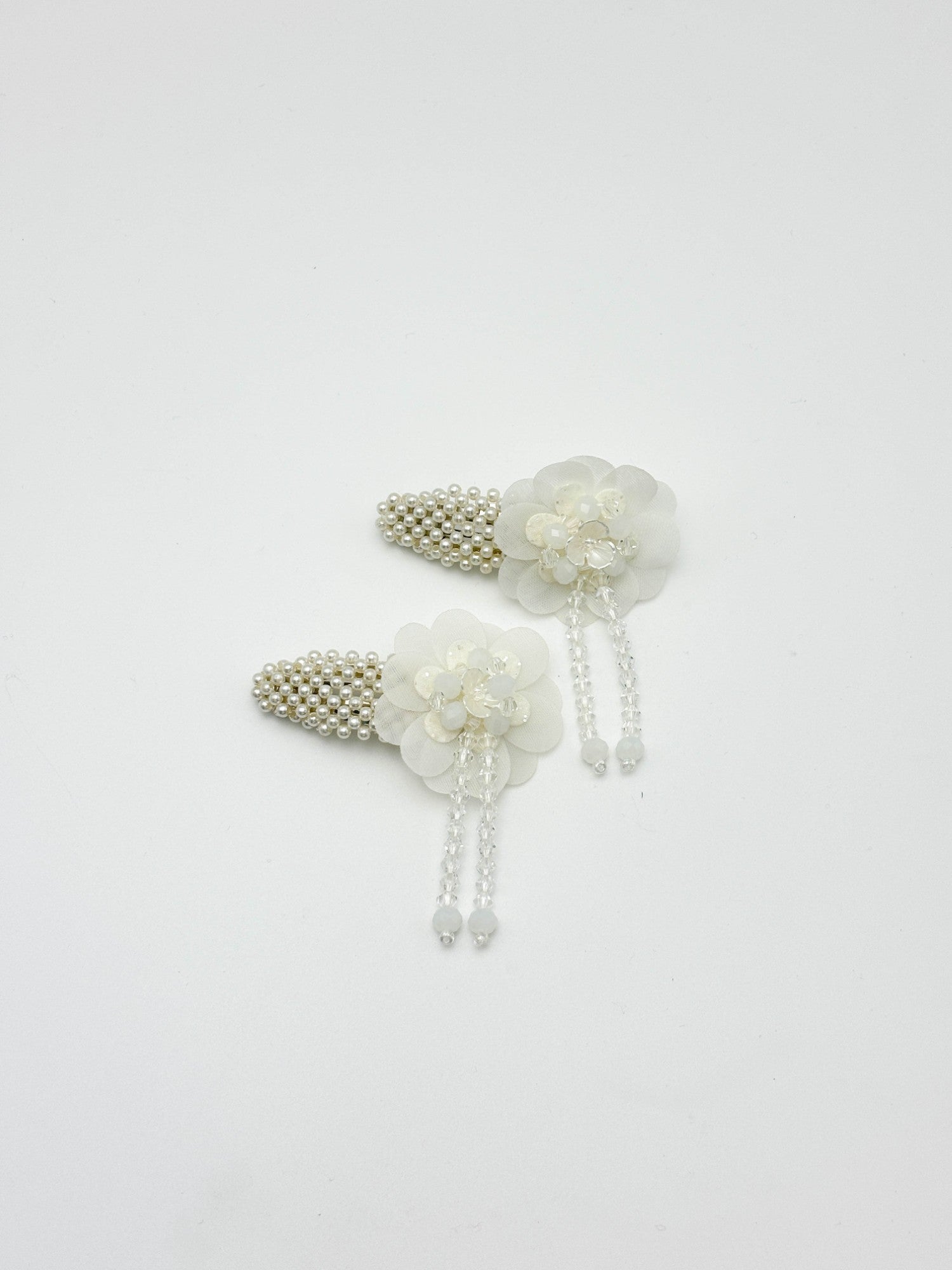 Pearl Bloom Floral Hair Clips