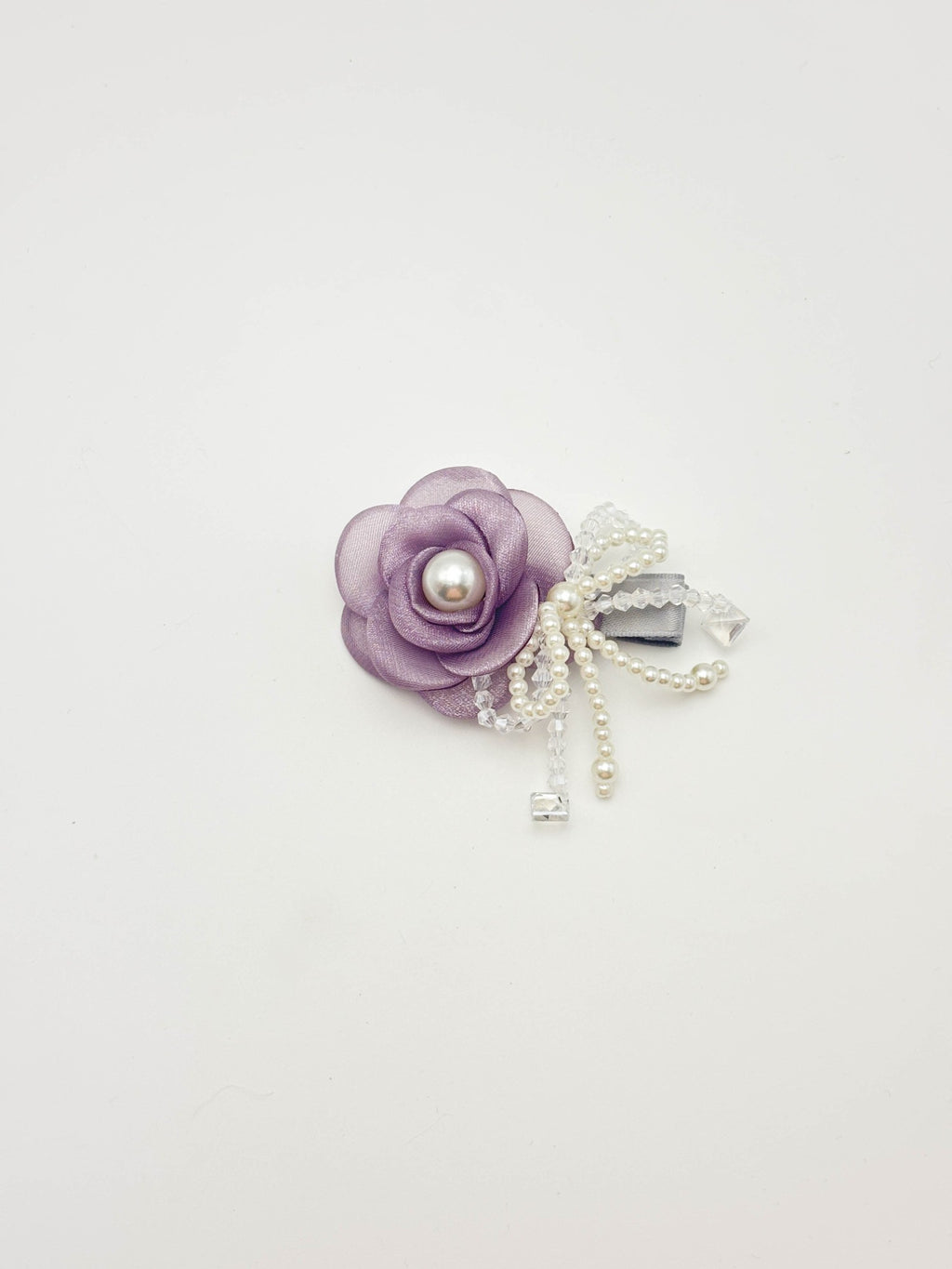 Ivory Pearl Rose Hair Clip