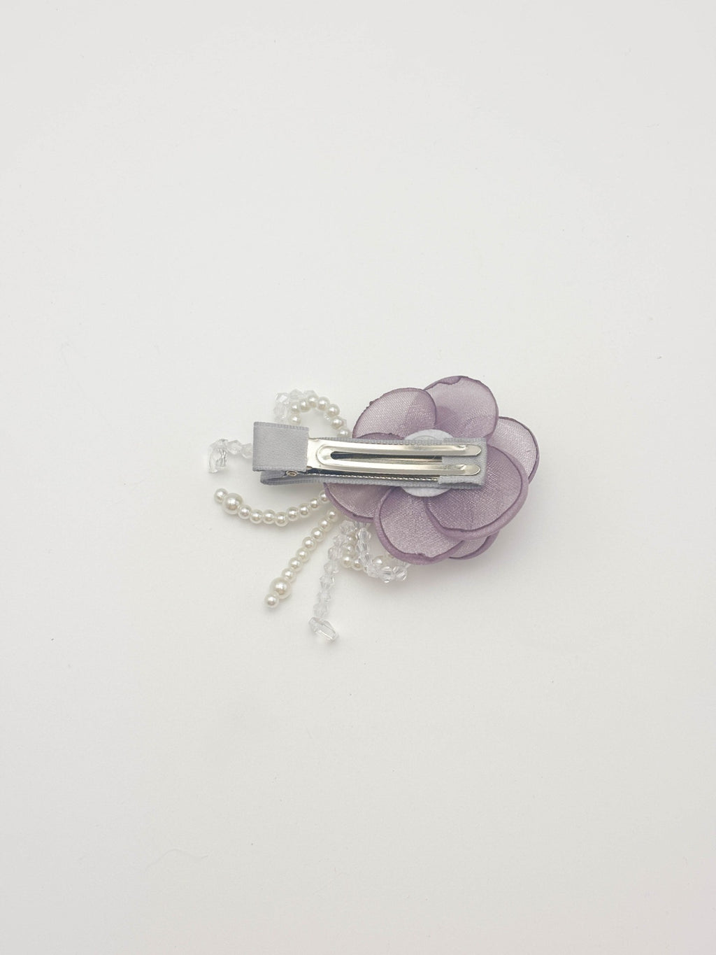 Ivory Pearl Rose Hair Clip