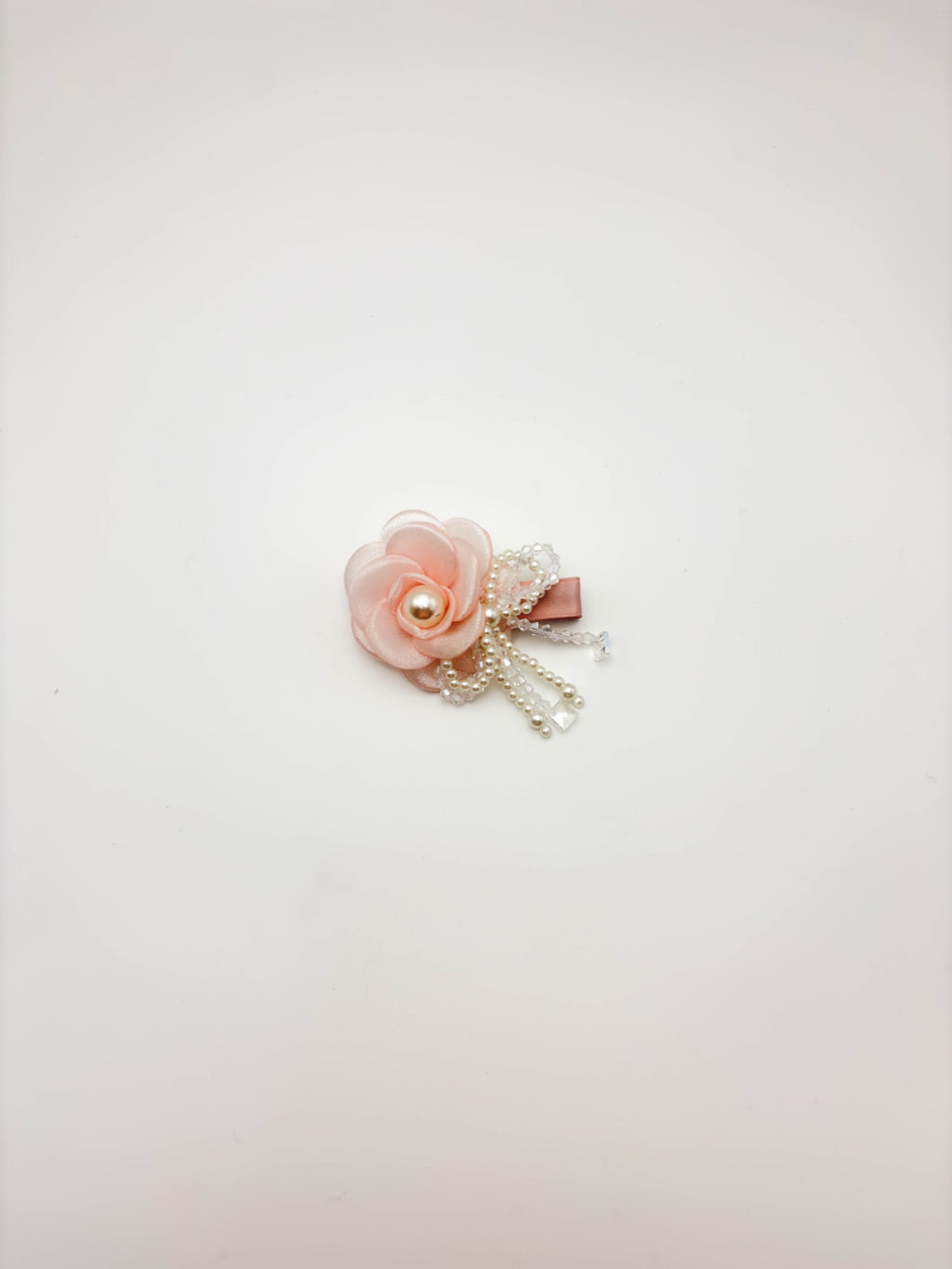 Ivory Pearl Rose Hair Clip