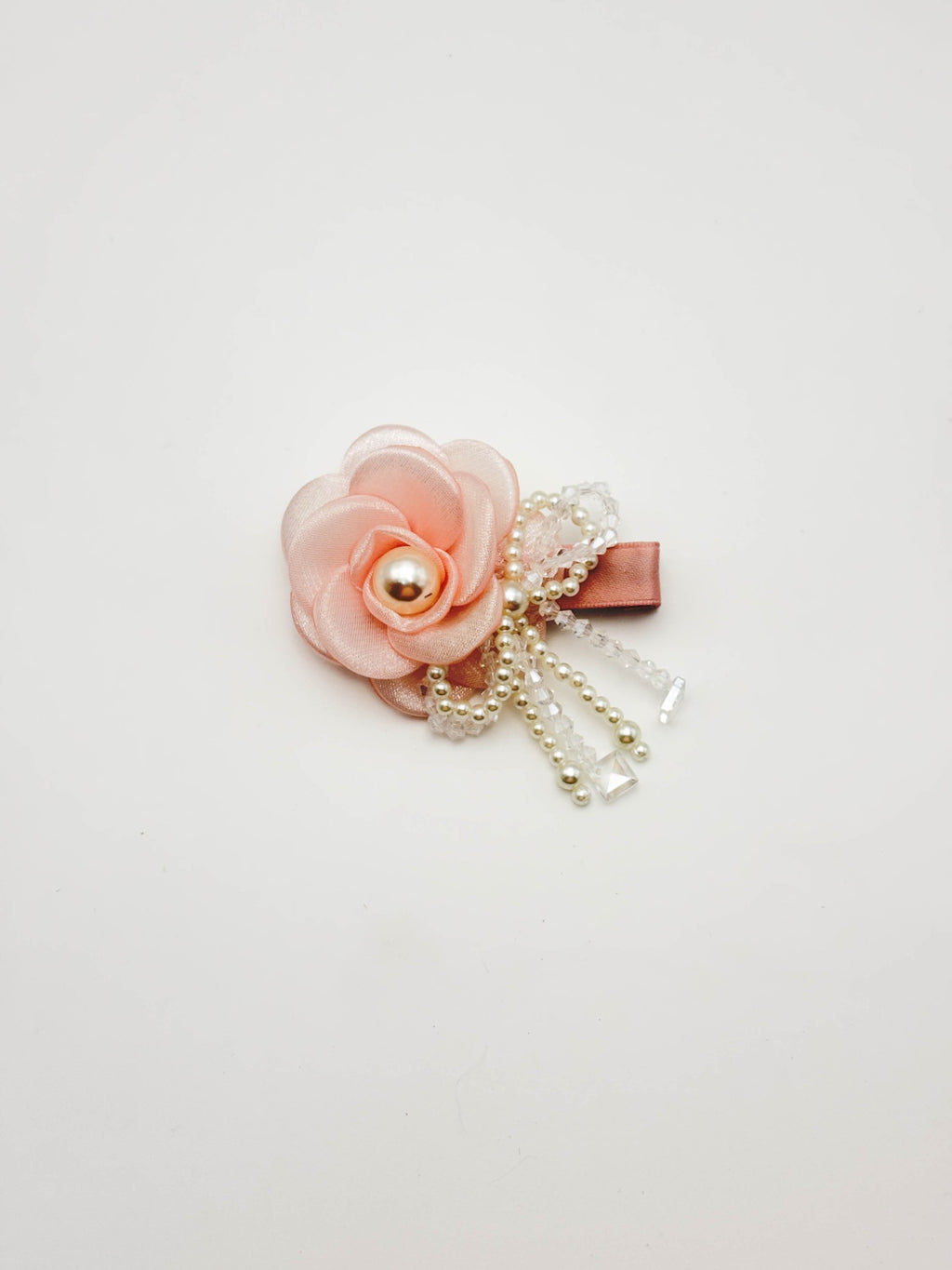 Ivory Pearl Rose Hair Clip