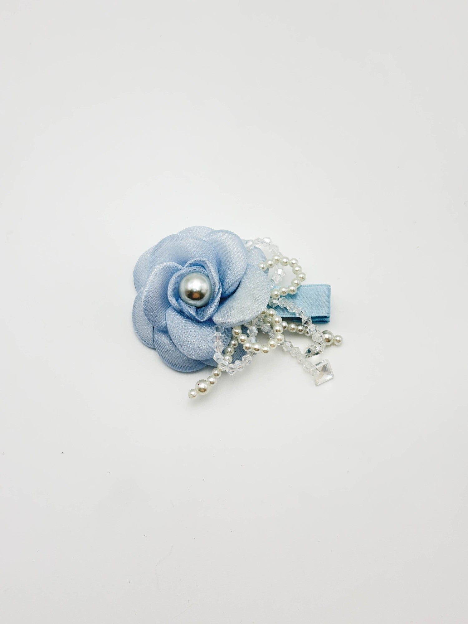 Ivory Pearl Rose Hair Clip