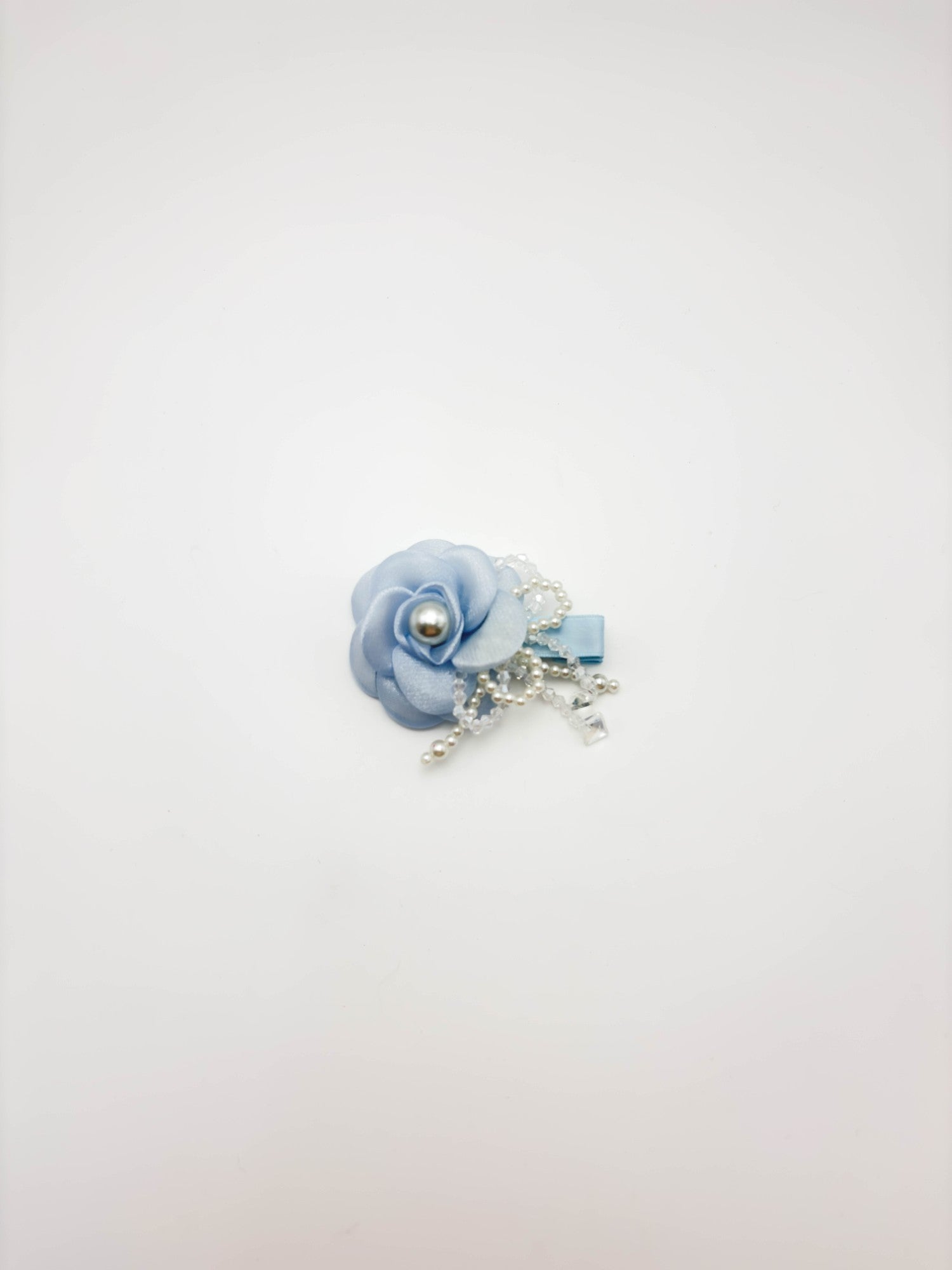 Ivory Pearl Rose Hair Clip