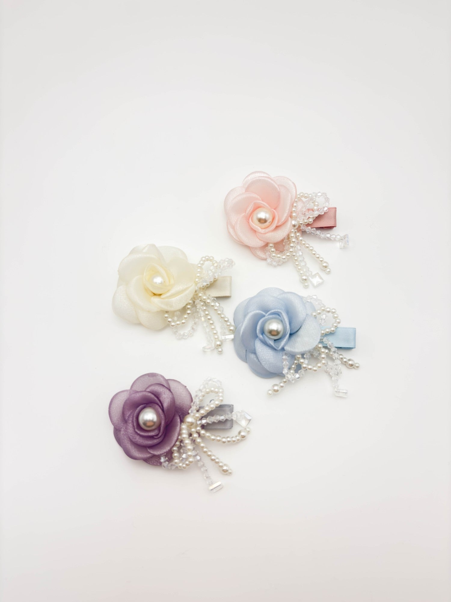 Ivory Pearl Rose Hair Clip
