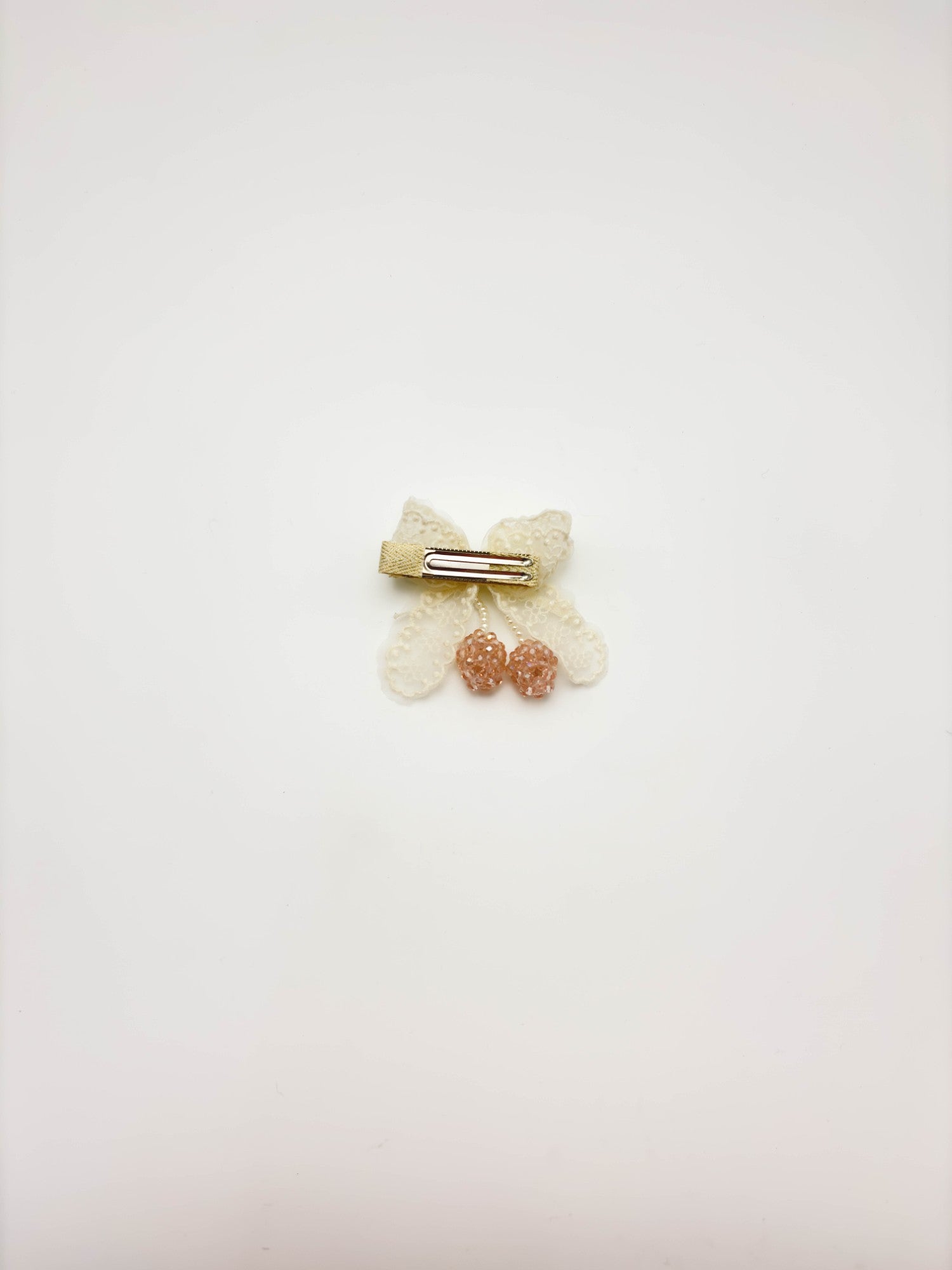 Lace Pearl Bow Hair Clip