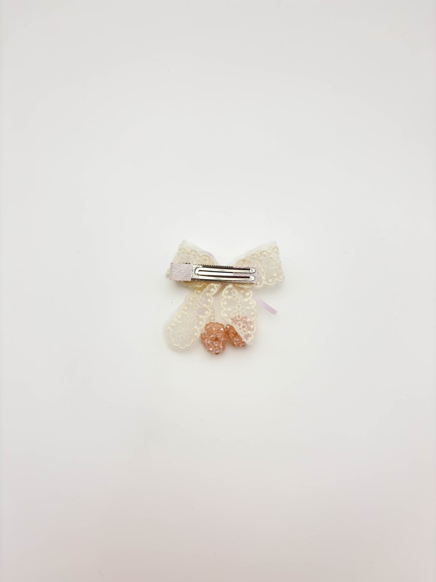 Lace Pearl Bow Hair Clip