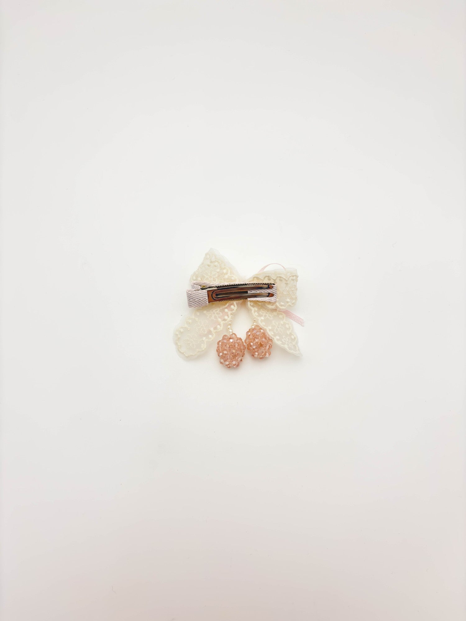 Lace Pearl Bow Hair Clip