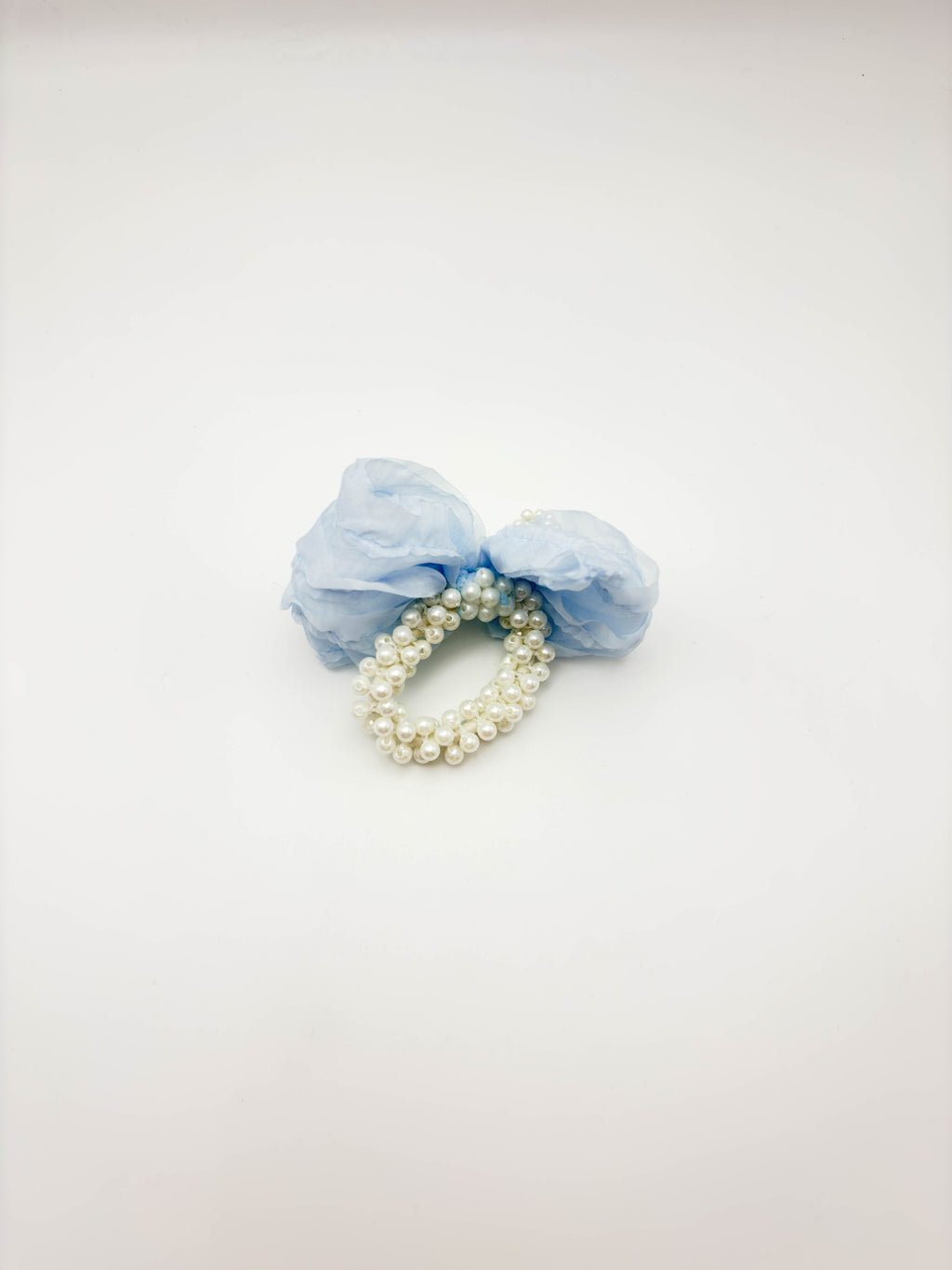 Blush Pink Pearl Bow Hair Tie