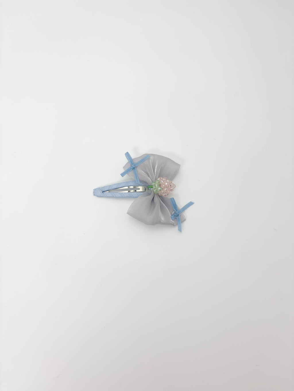 Pastel Blue Sheer Bow Hair Clip