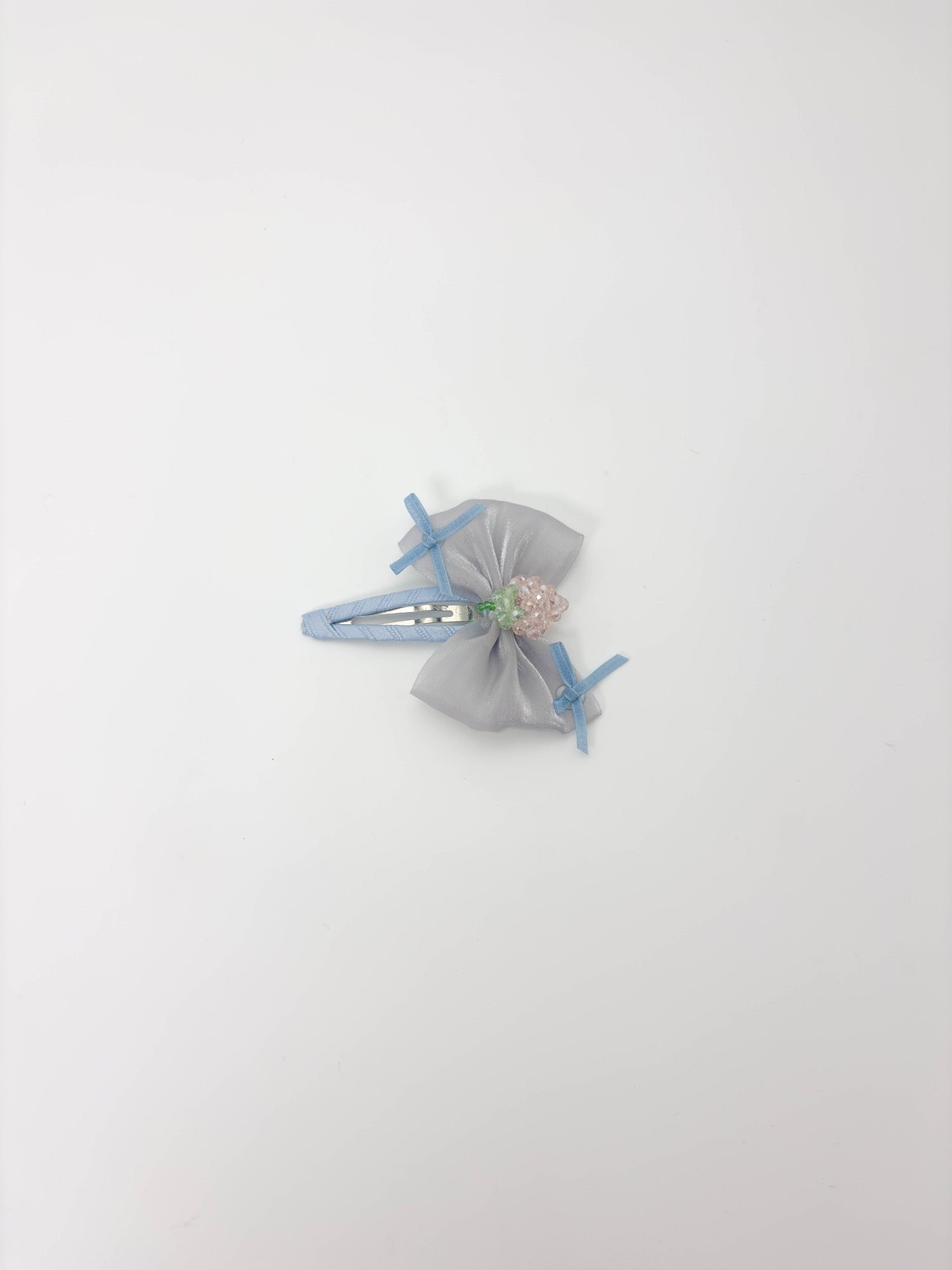 Pastel Blue Sheer Bow Hair Clip