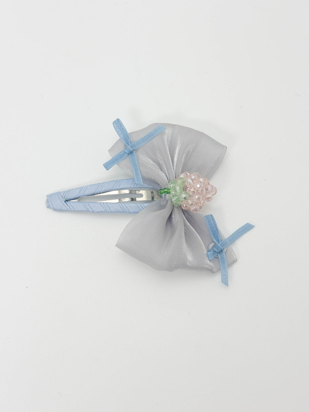 Pastel Blue Sheer Bow Hair Clip