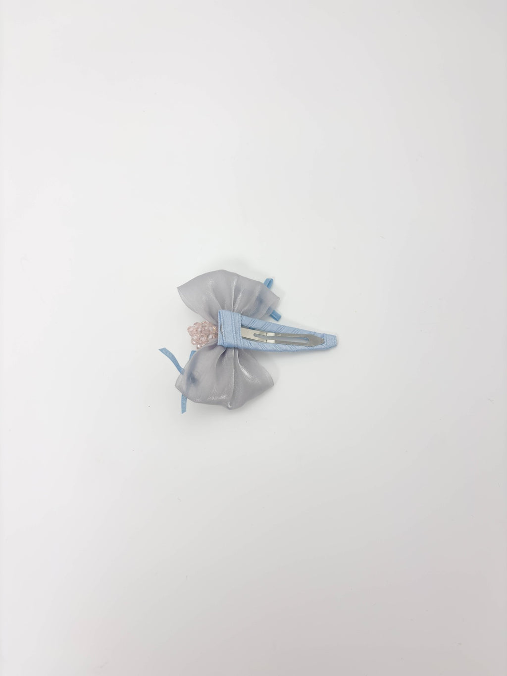 Pastel Blue Sheer Bow Hair Clip