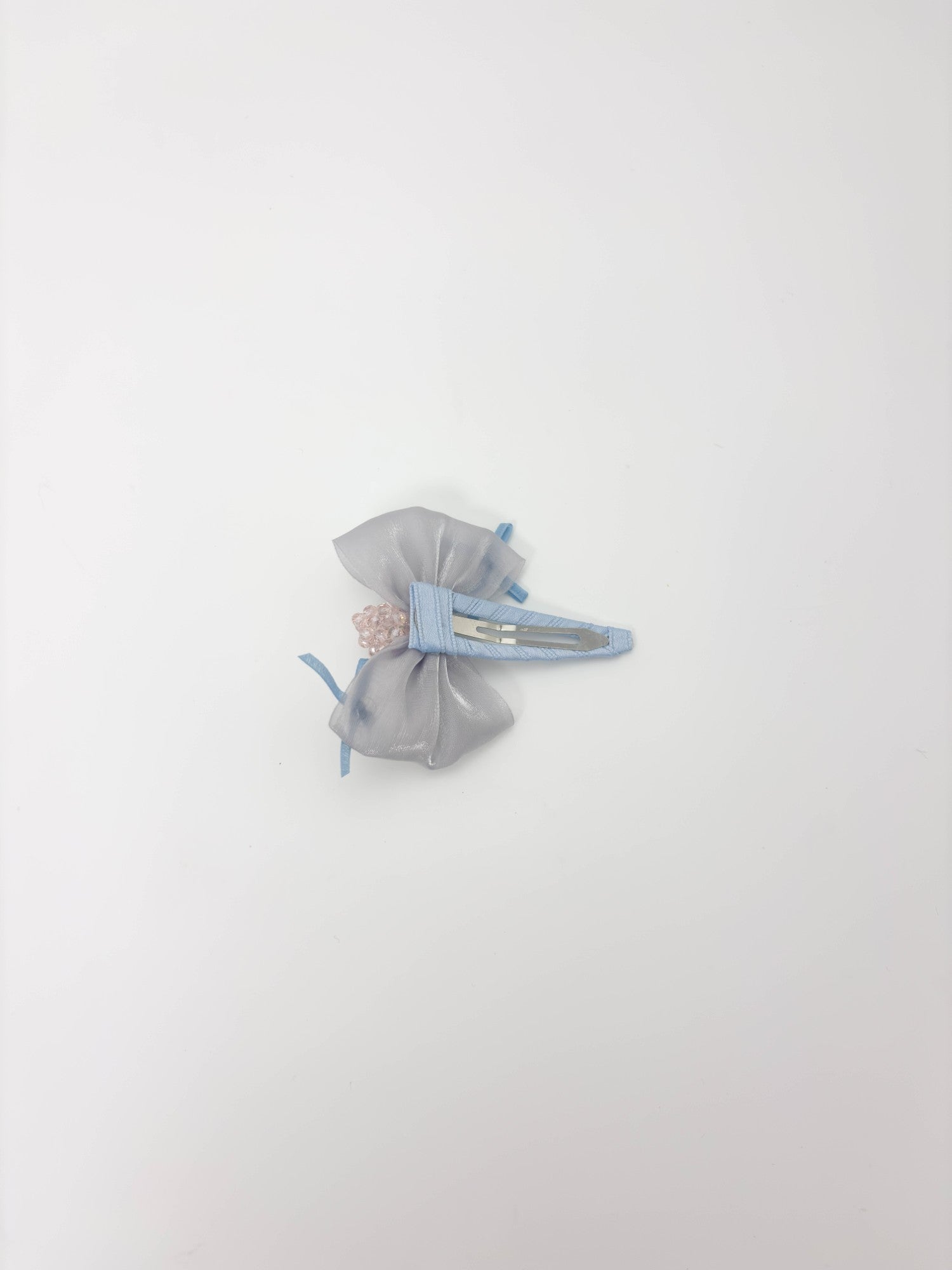 Pastel Blue Sheer Bow Hair Clip