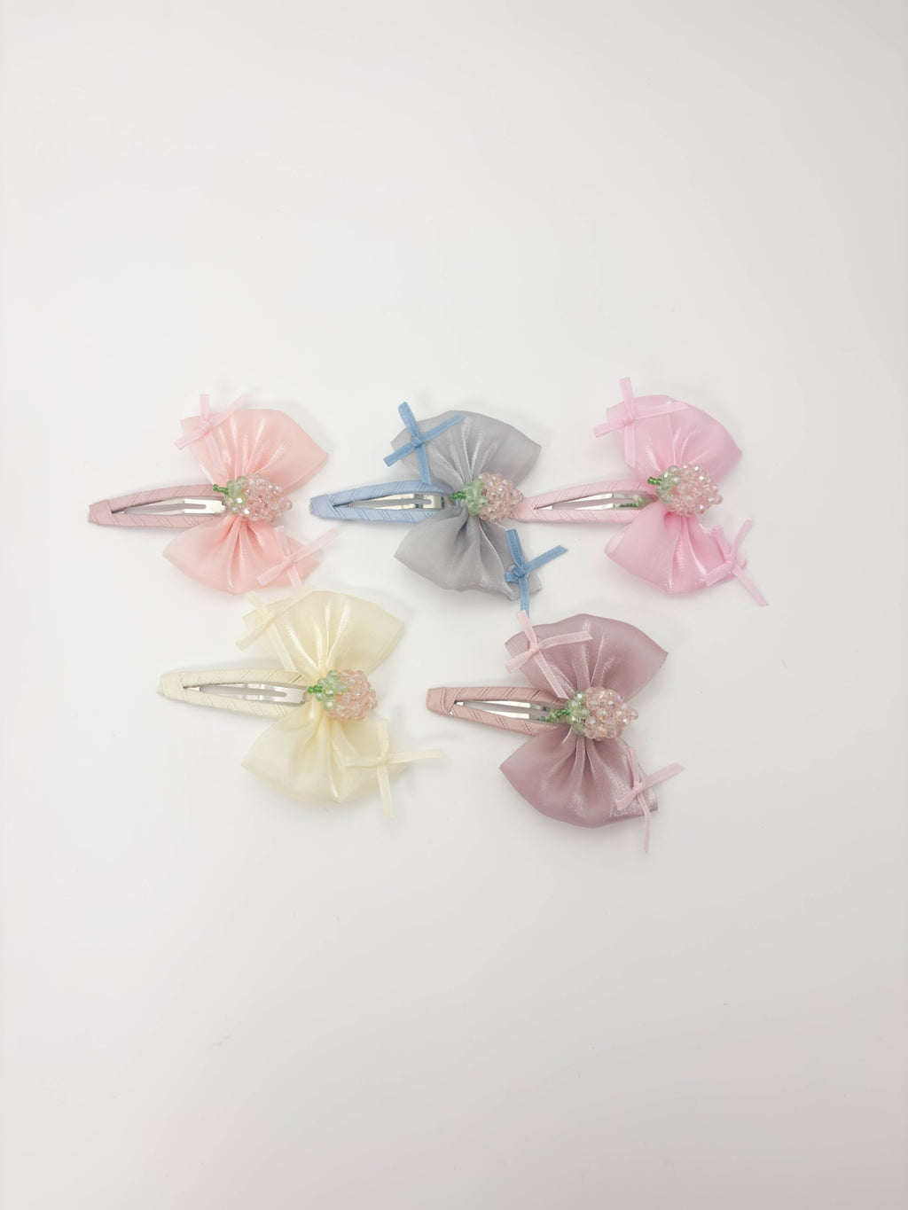 Pastel Blue Sheer Bow Hair Clip
