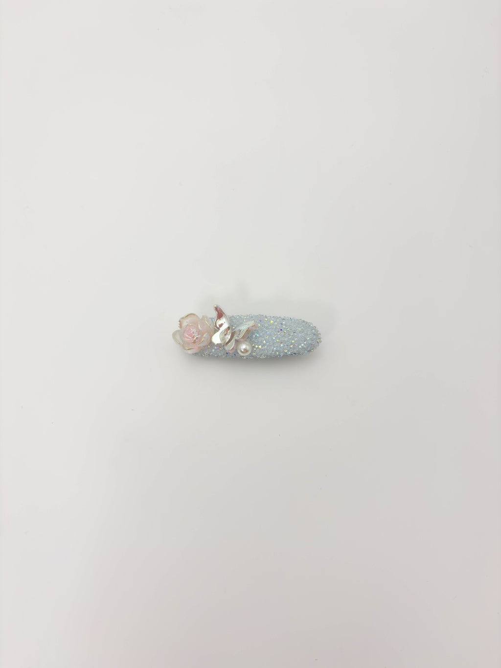 Iridescent Rose Butterfly Hair Clip