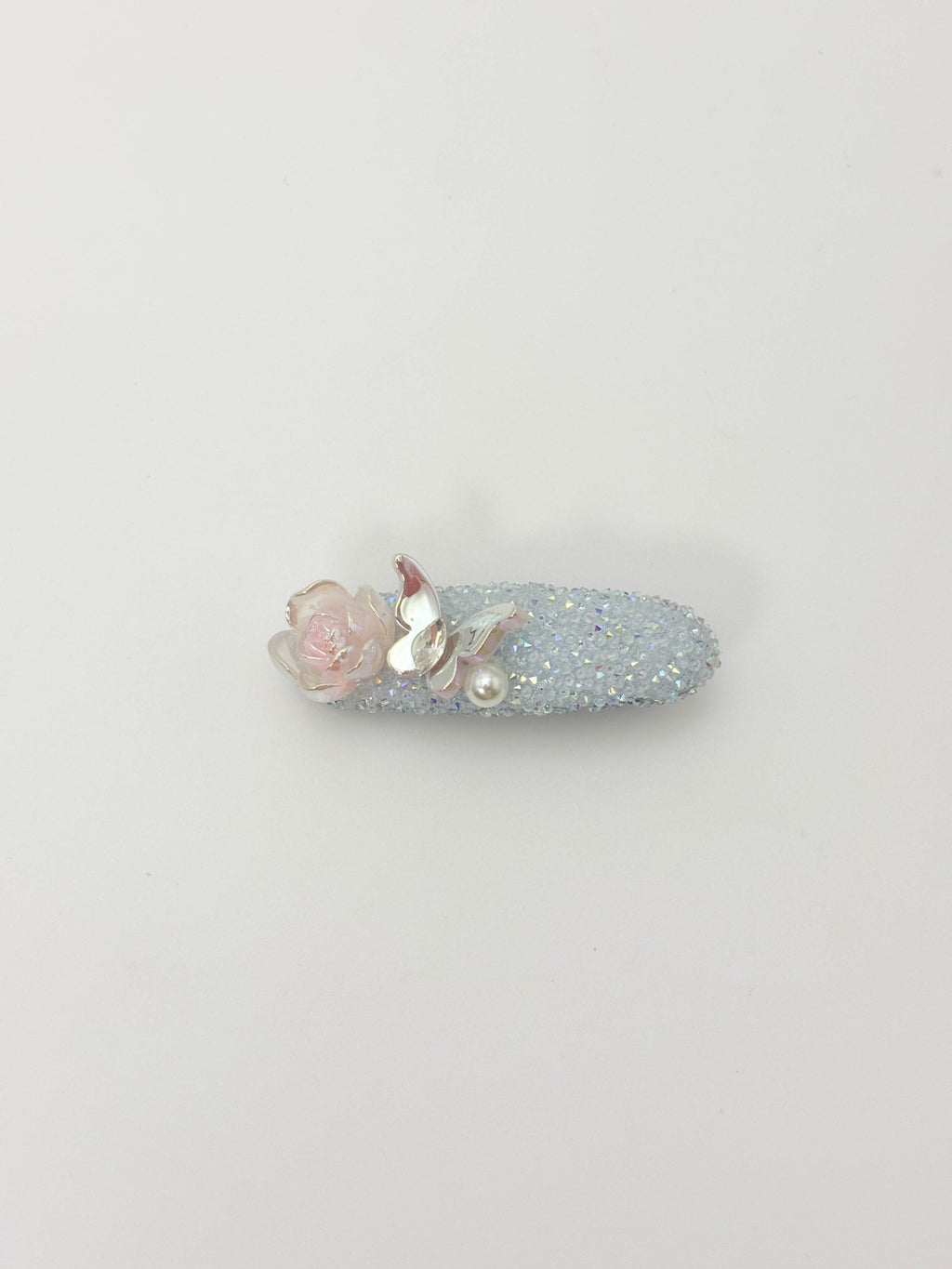 Iridescent Rose Butterfly Hair Clip