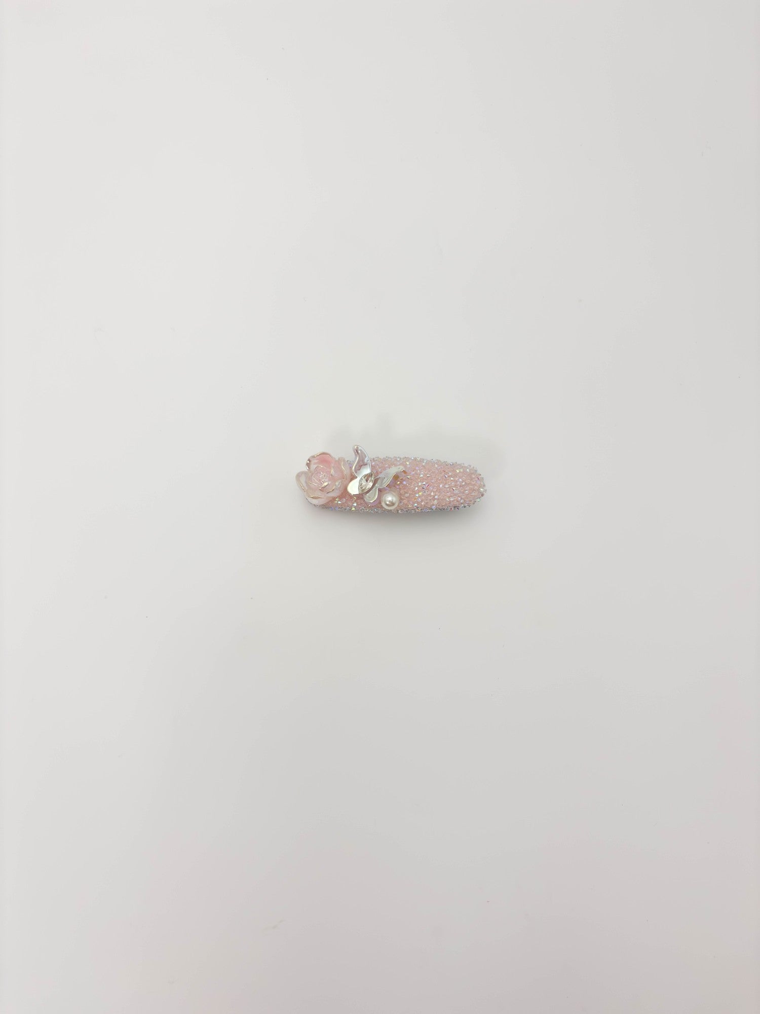 Iridescent Rose Butterfly Hair Clip