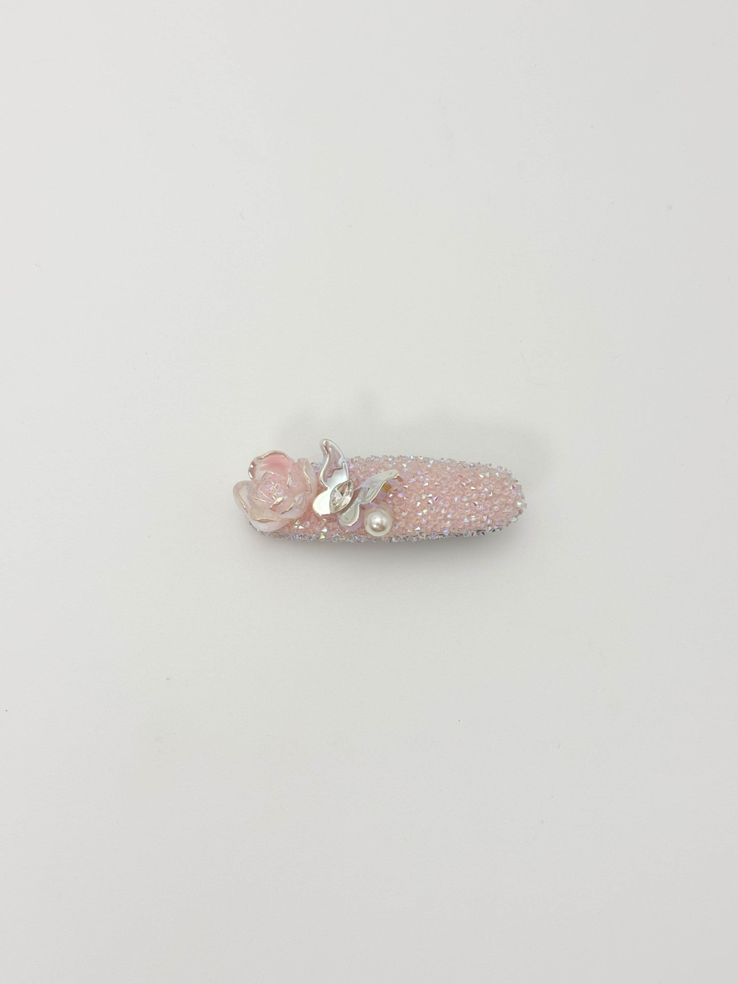 Iridescent Rose Butterfly Hair Clip