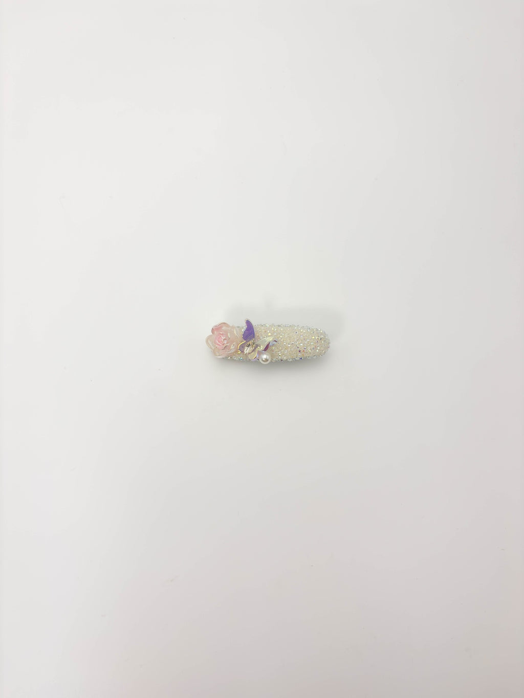 Iridescent Rose Butterfly Hair Clip