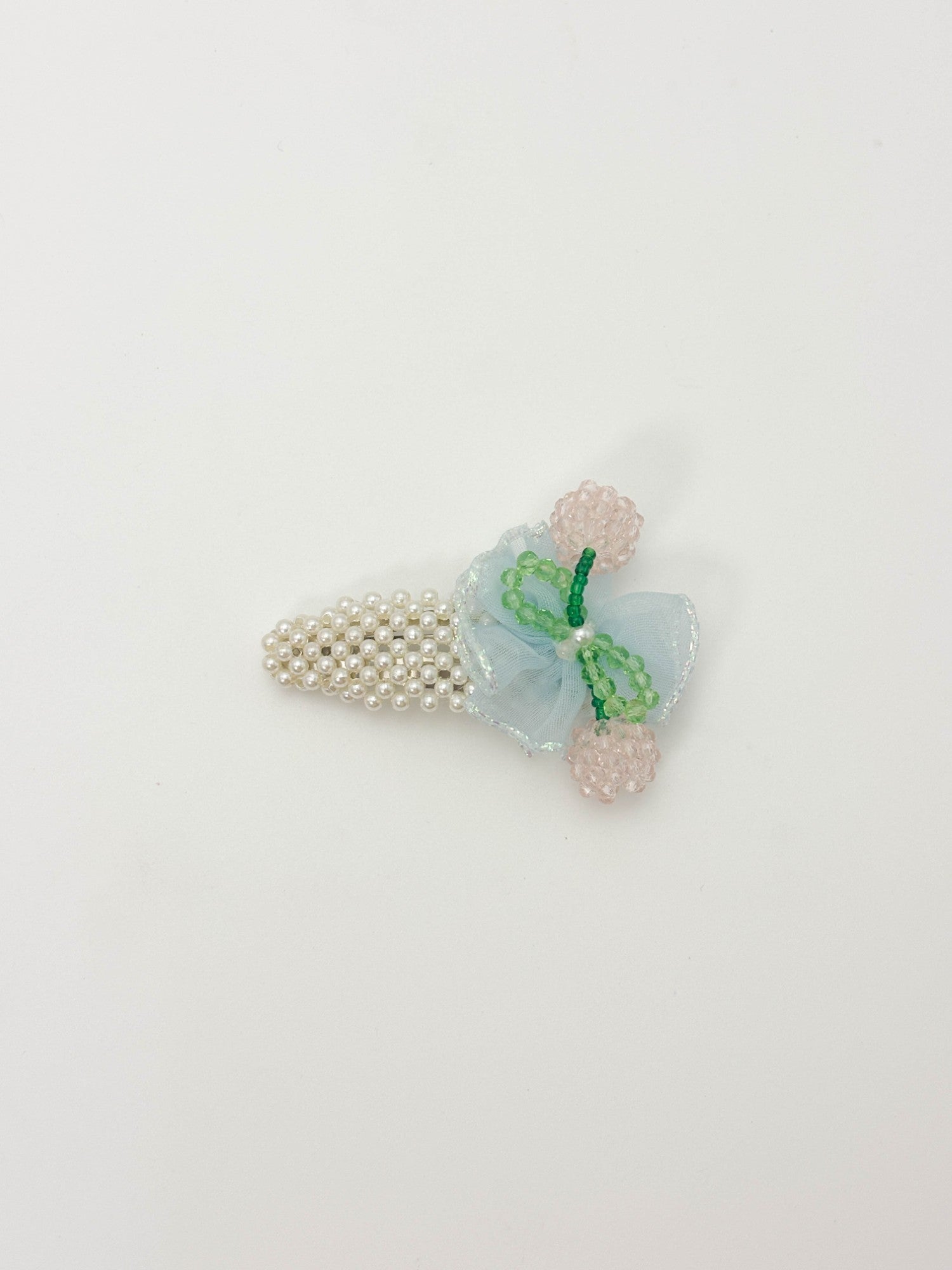 Blush Cherry Pearl Hair Clip