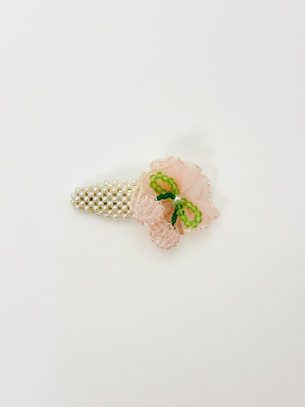 Blush Cherry Pearl Hair Clip