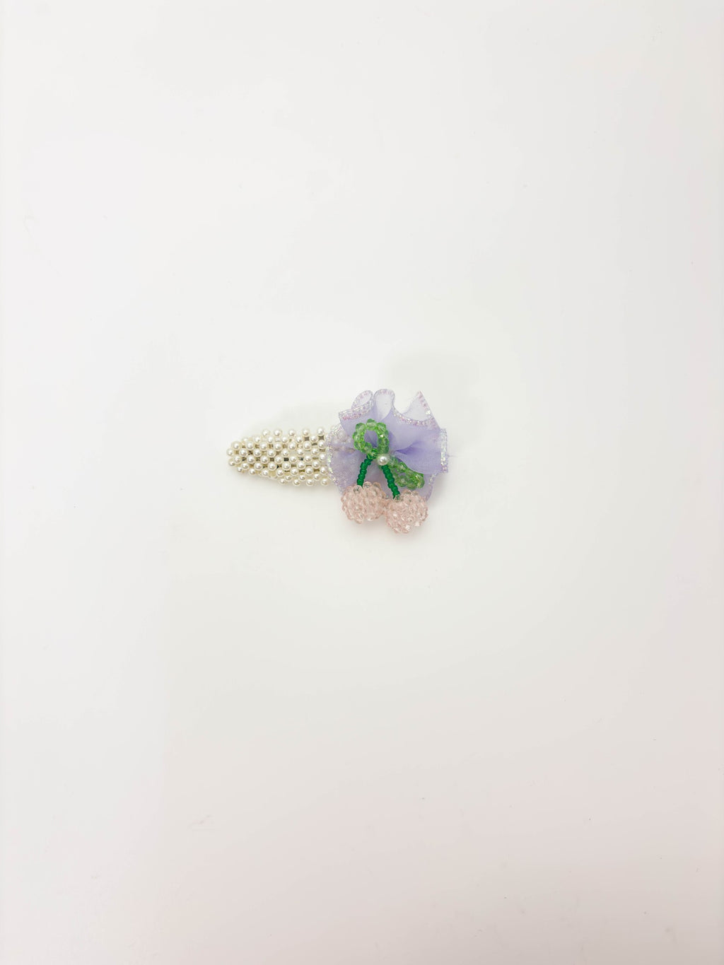 Blush Cherry Pearl Hair Clip