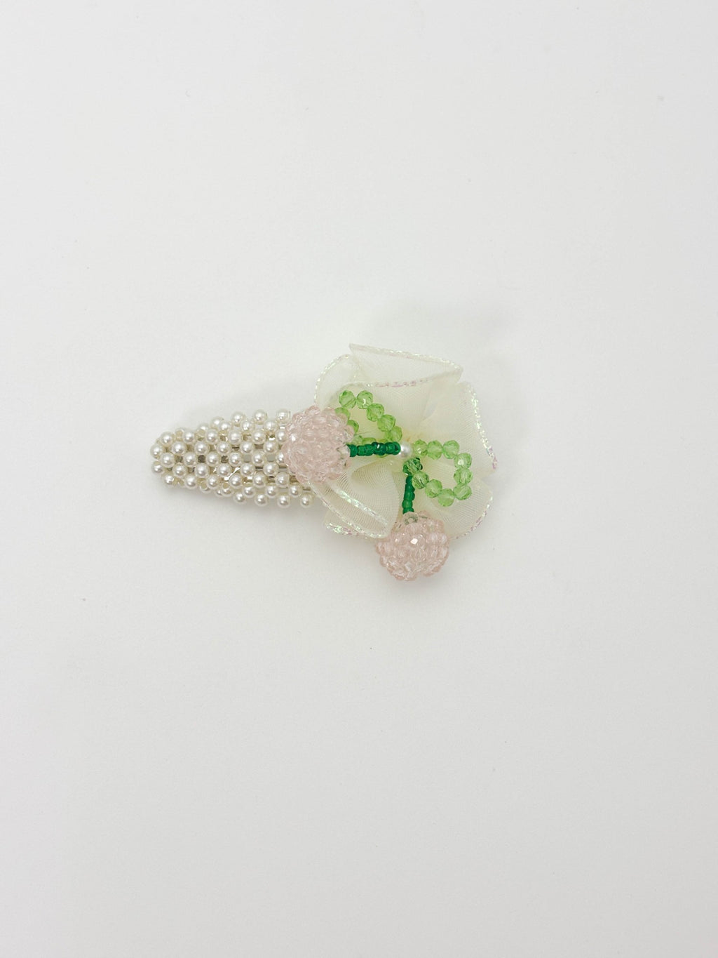Blush Cherry Pearl Hair Clip