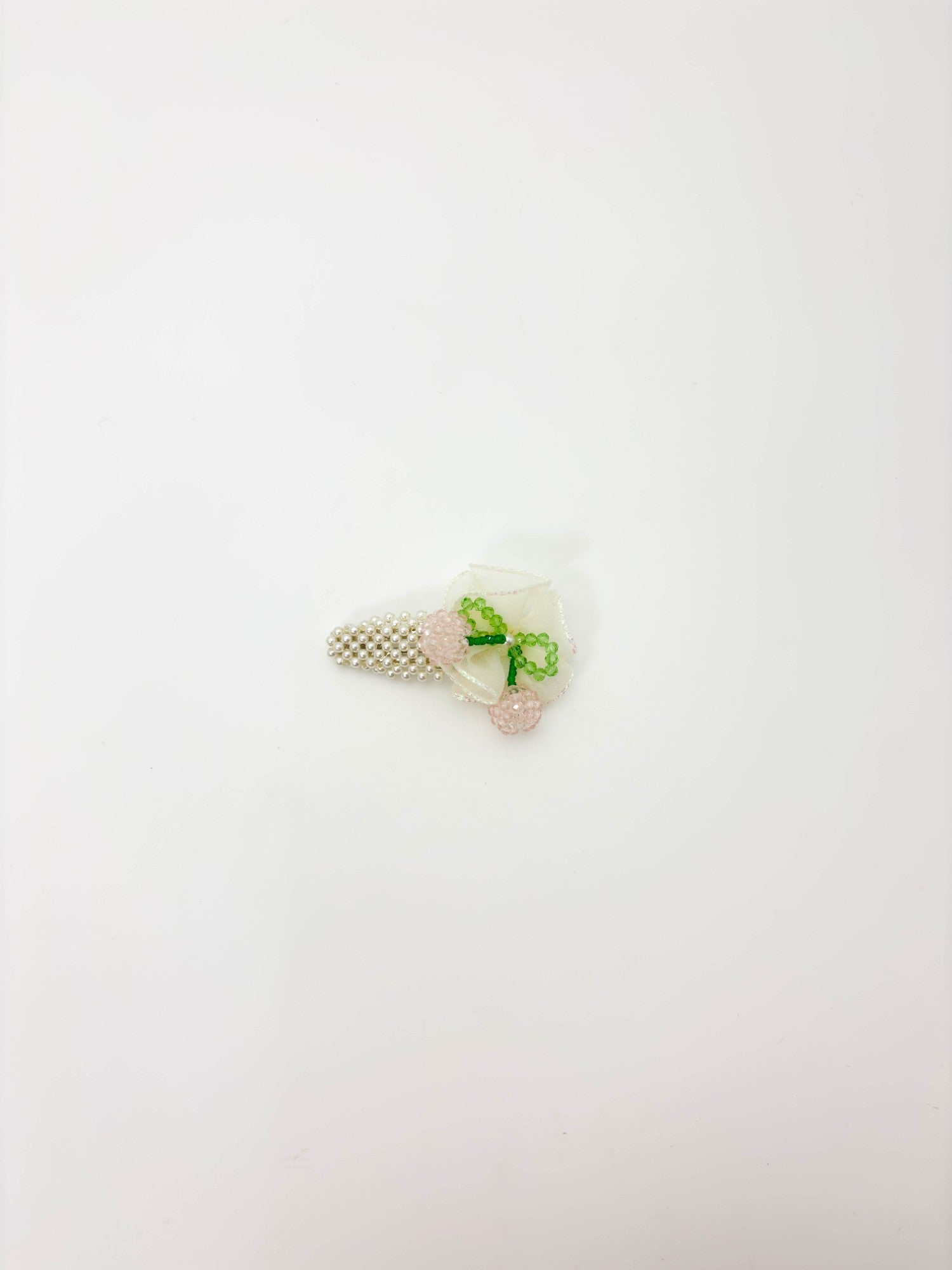 Blush Cherry Pearl Hair Clip