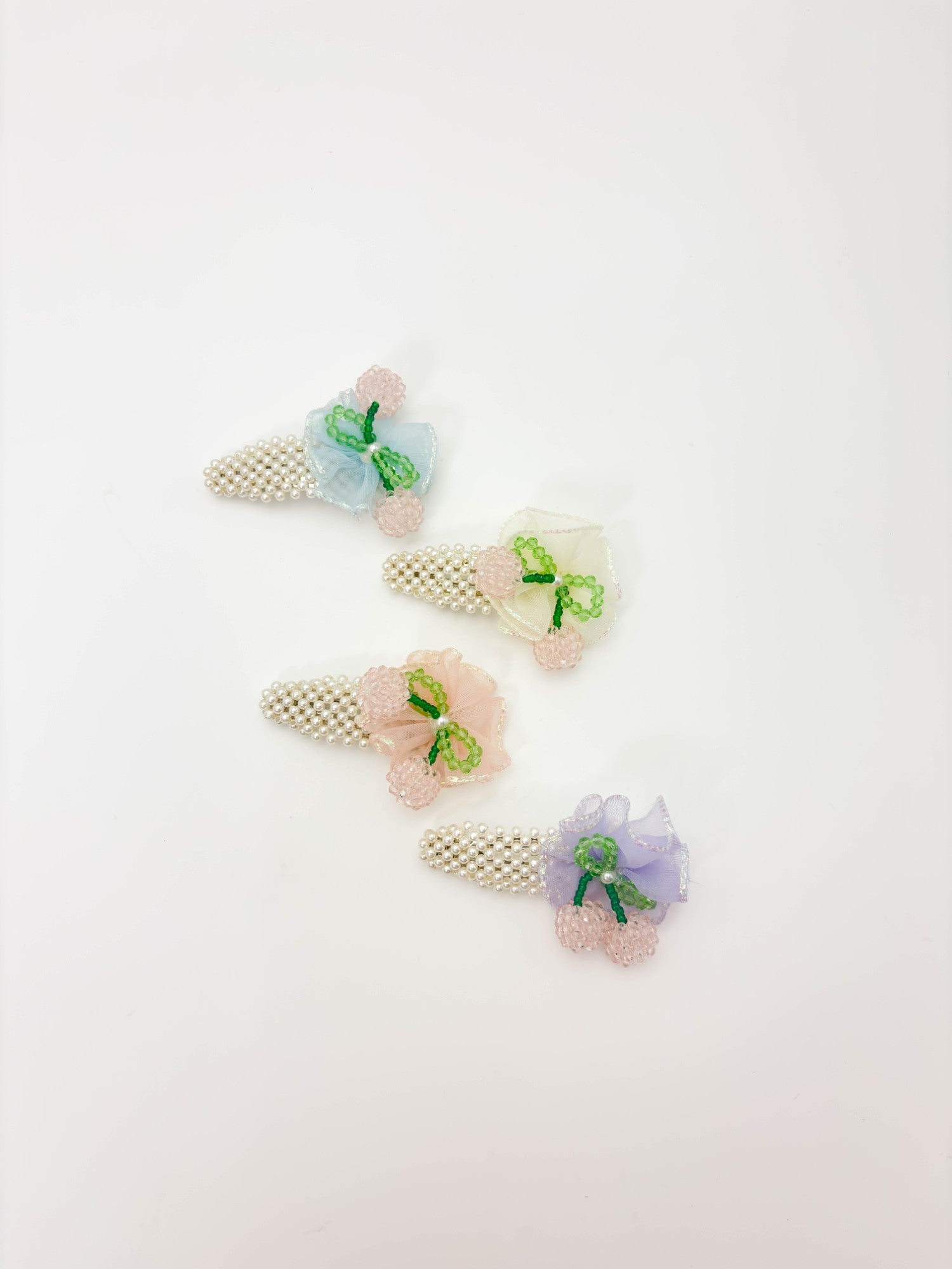 Blush Cherry Pearl Hair Clip