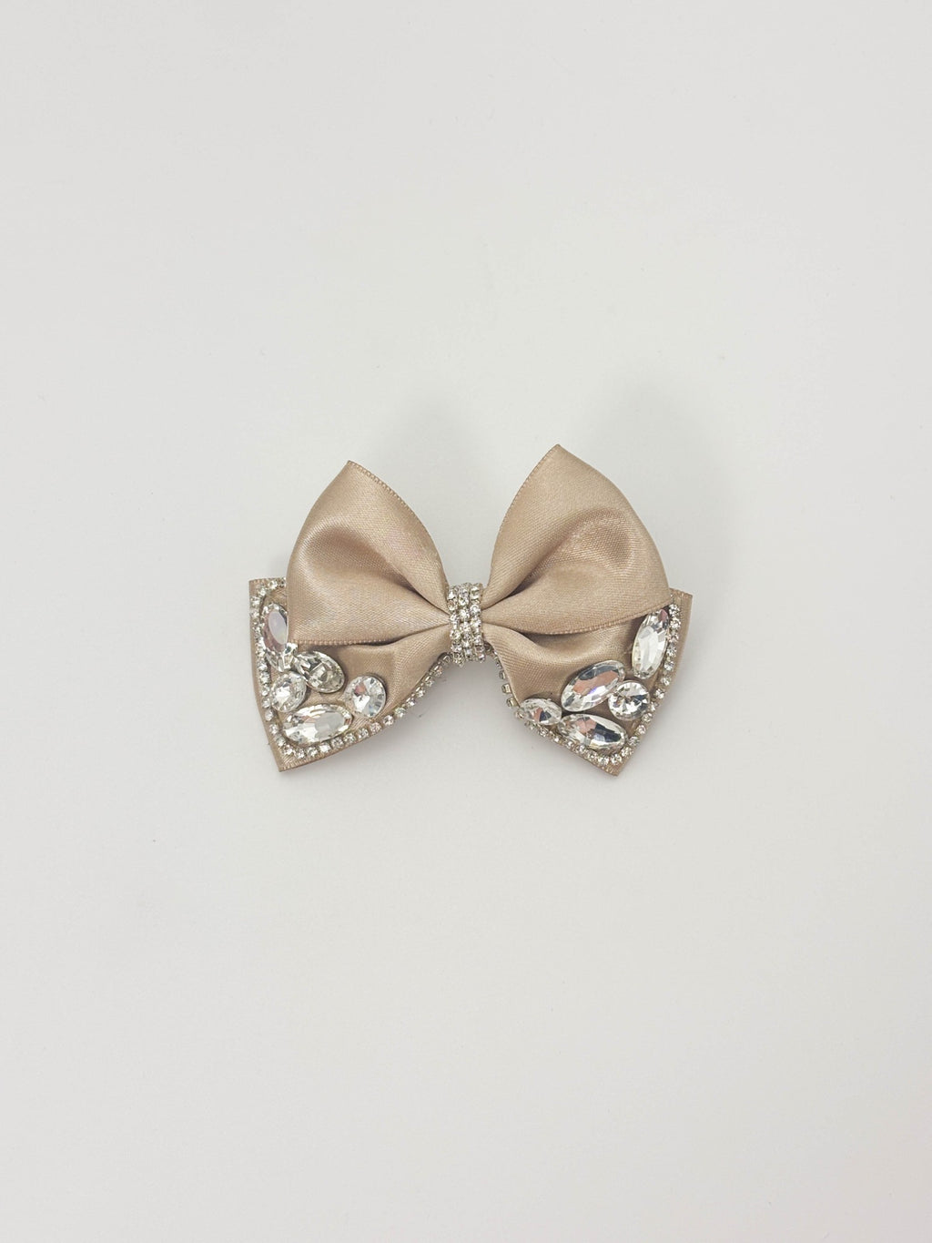 Champagne Bling Bow Hair Clip