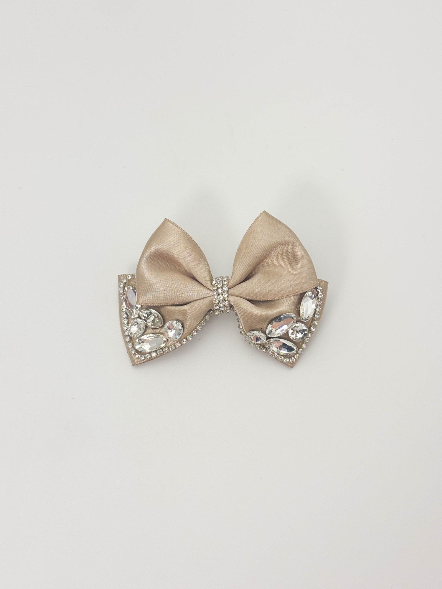 Champagne Bling Bow Hair Clip