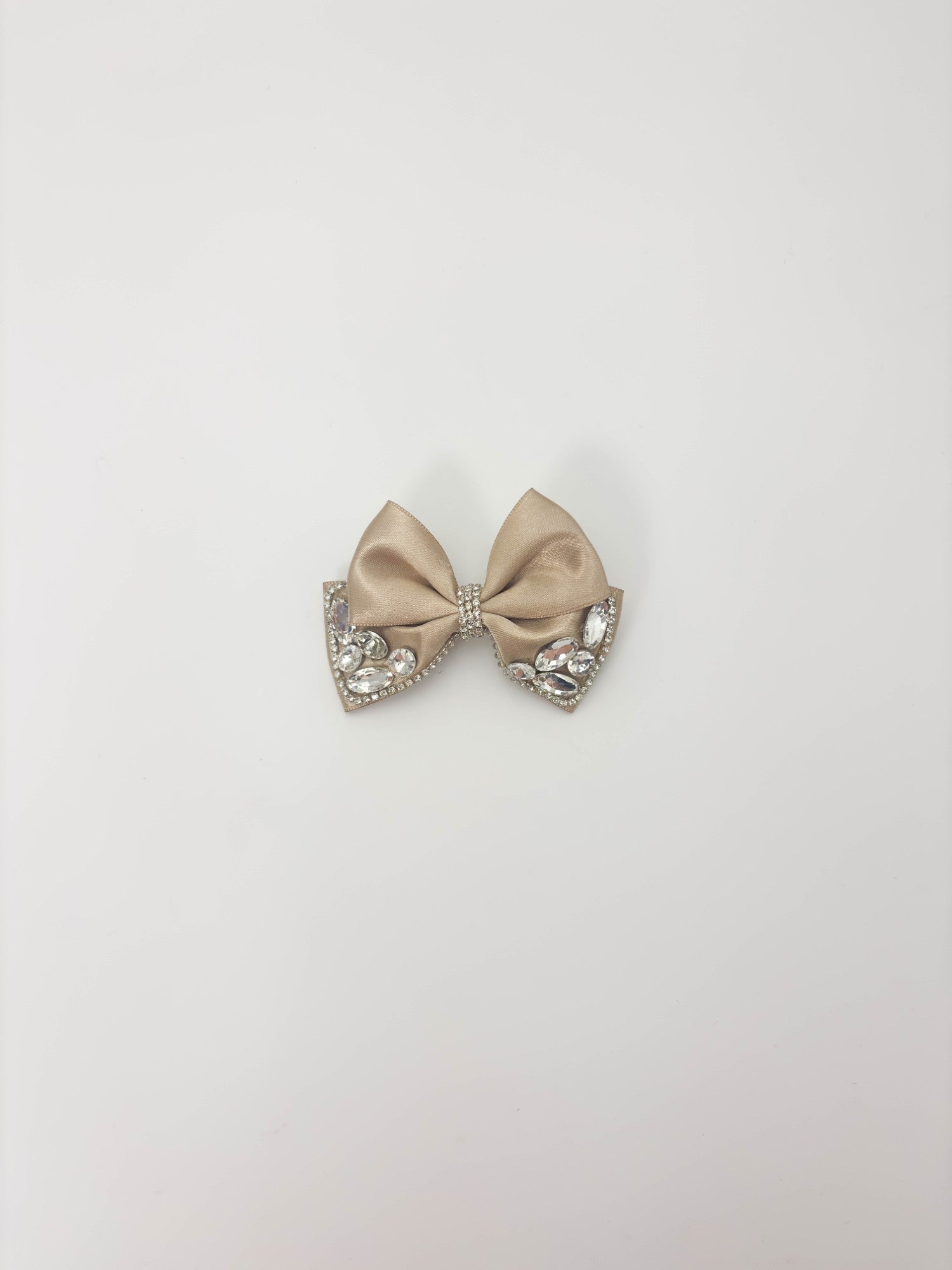 Champagne Bling Bow Hair Clip